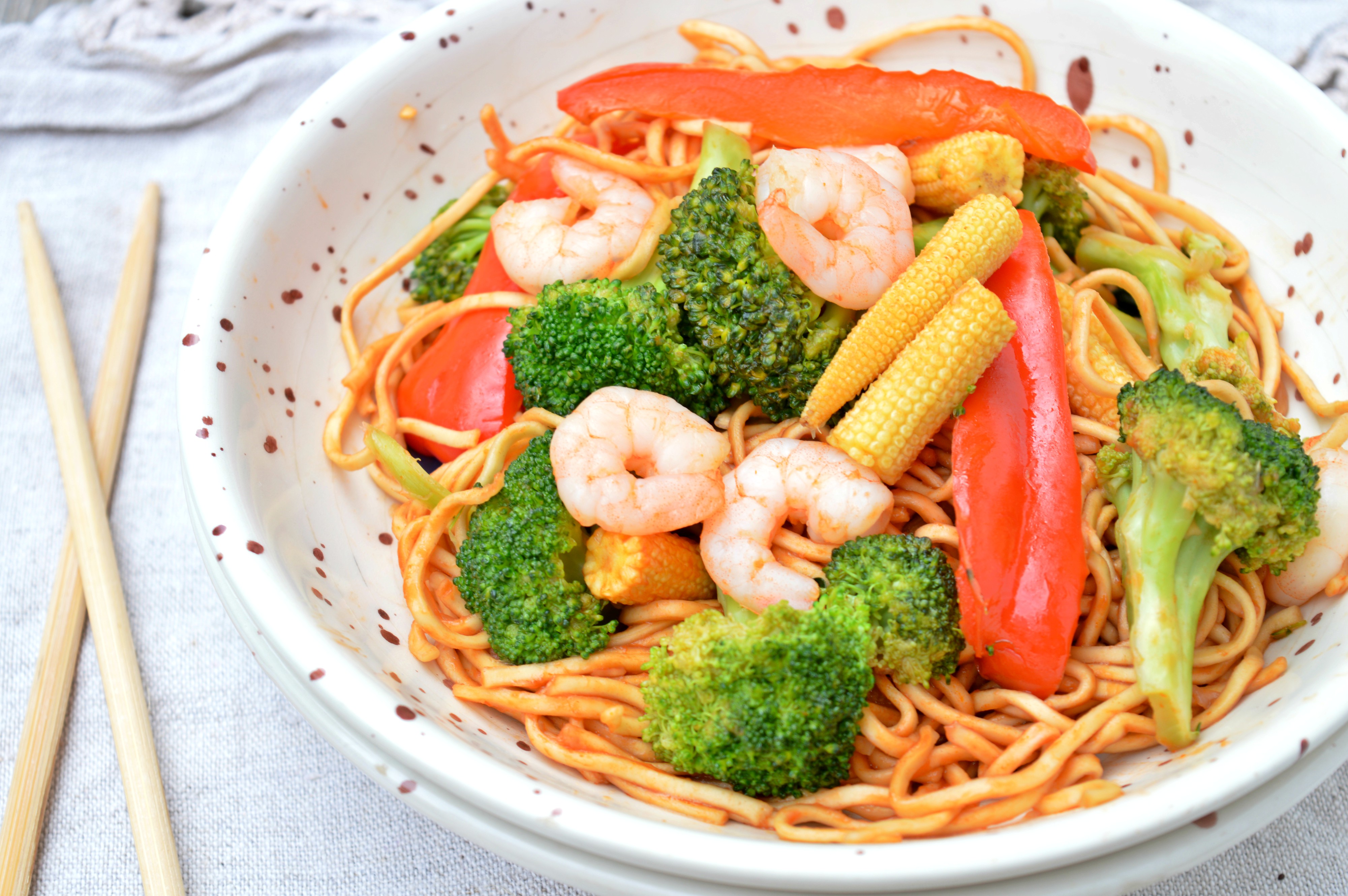 Simple Shrimp Chow Mein