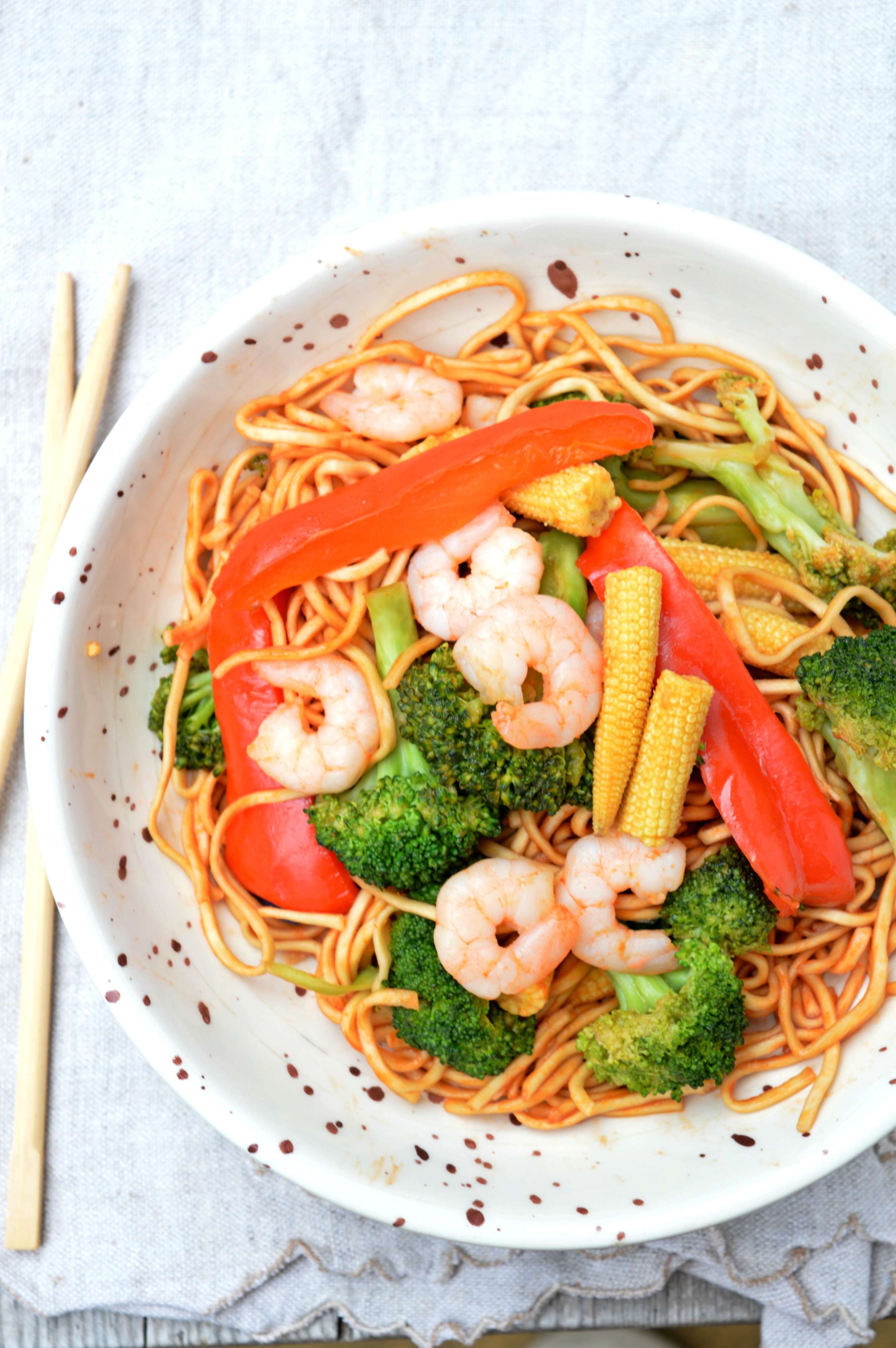 Simple Shrimp Chow Mein