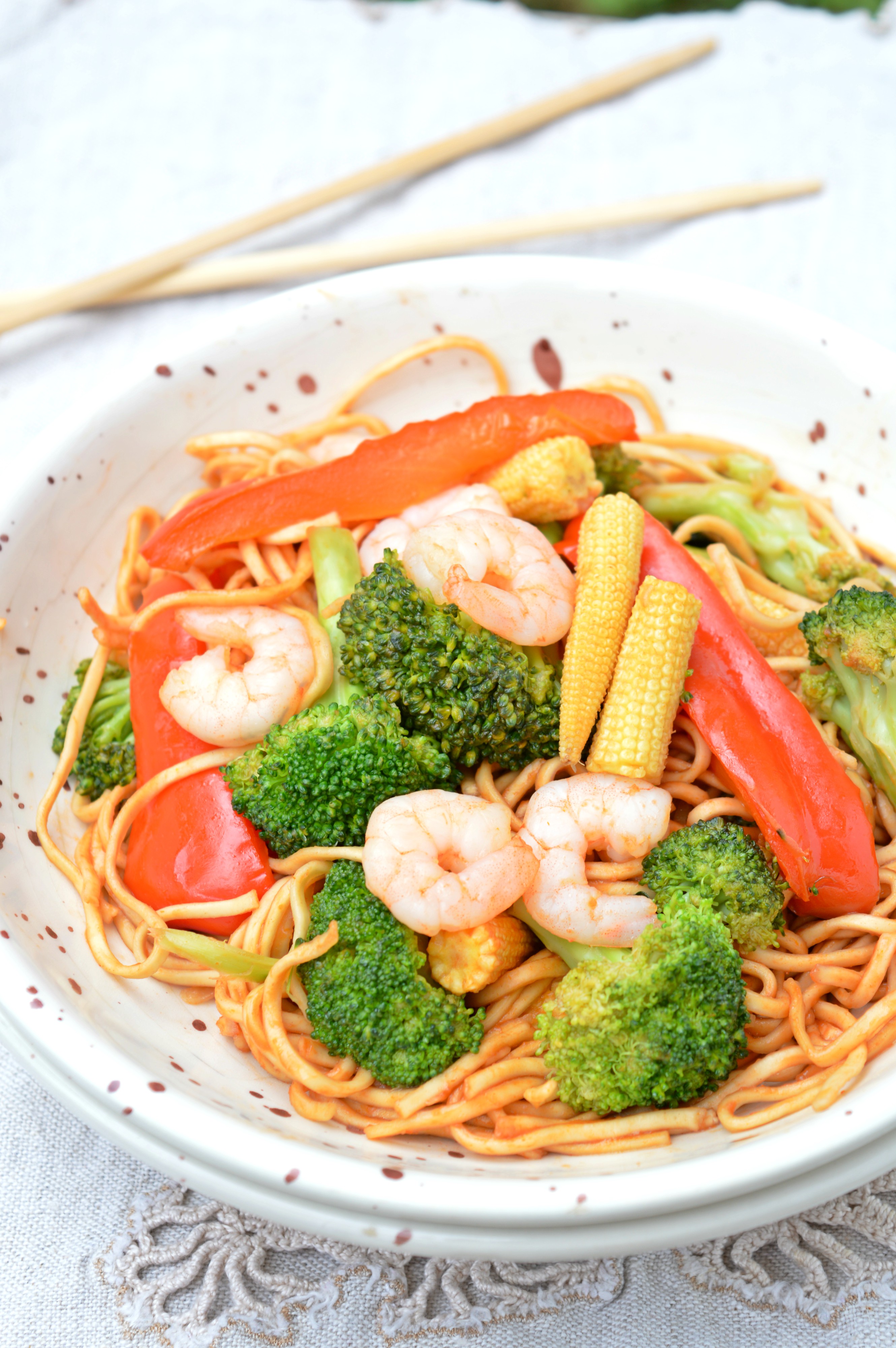 Simple Shrimp Chow Mein