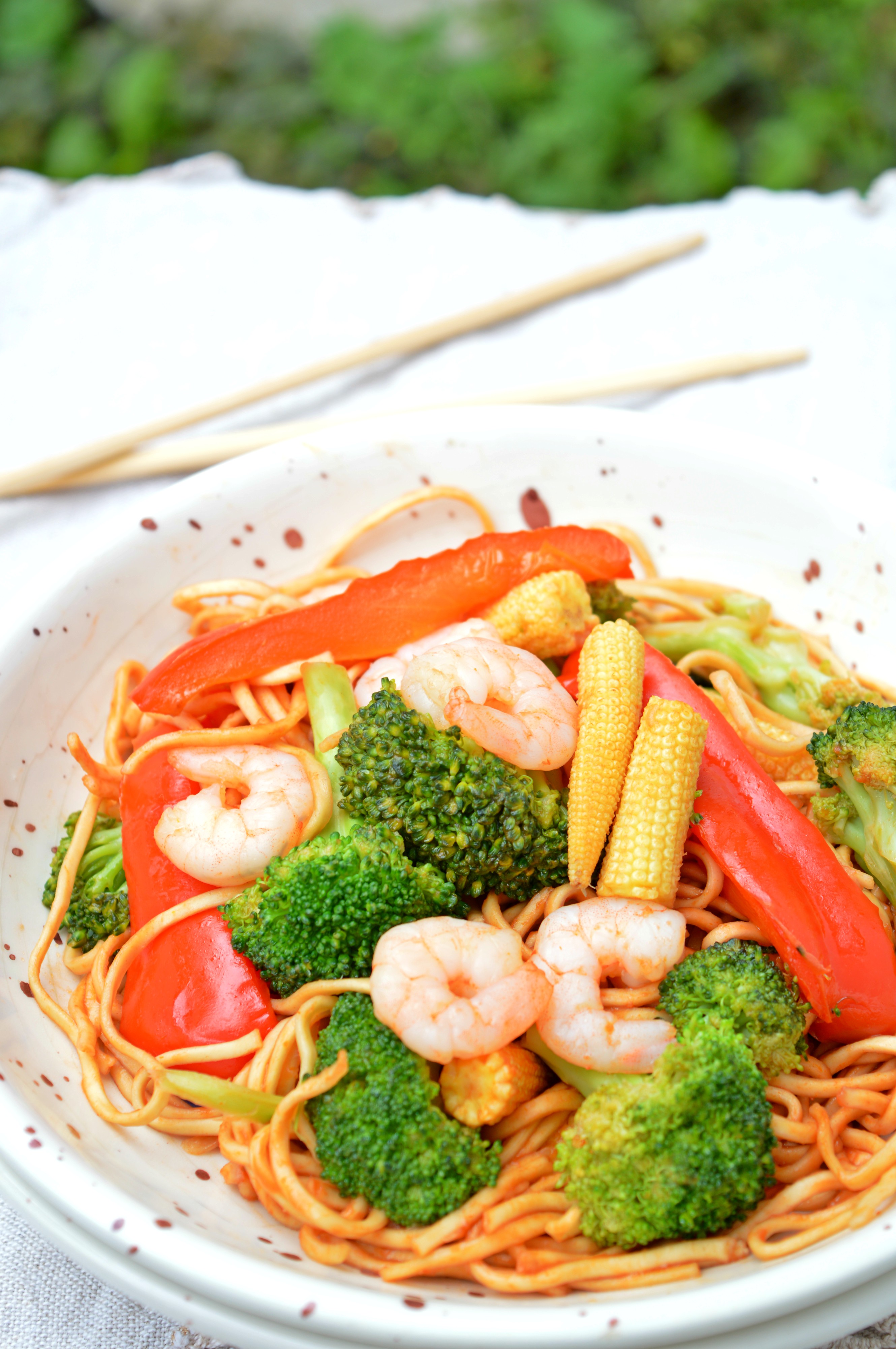 Simple Shrimp Chow Mein