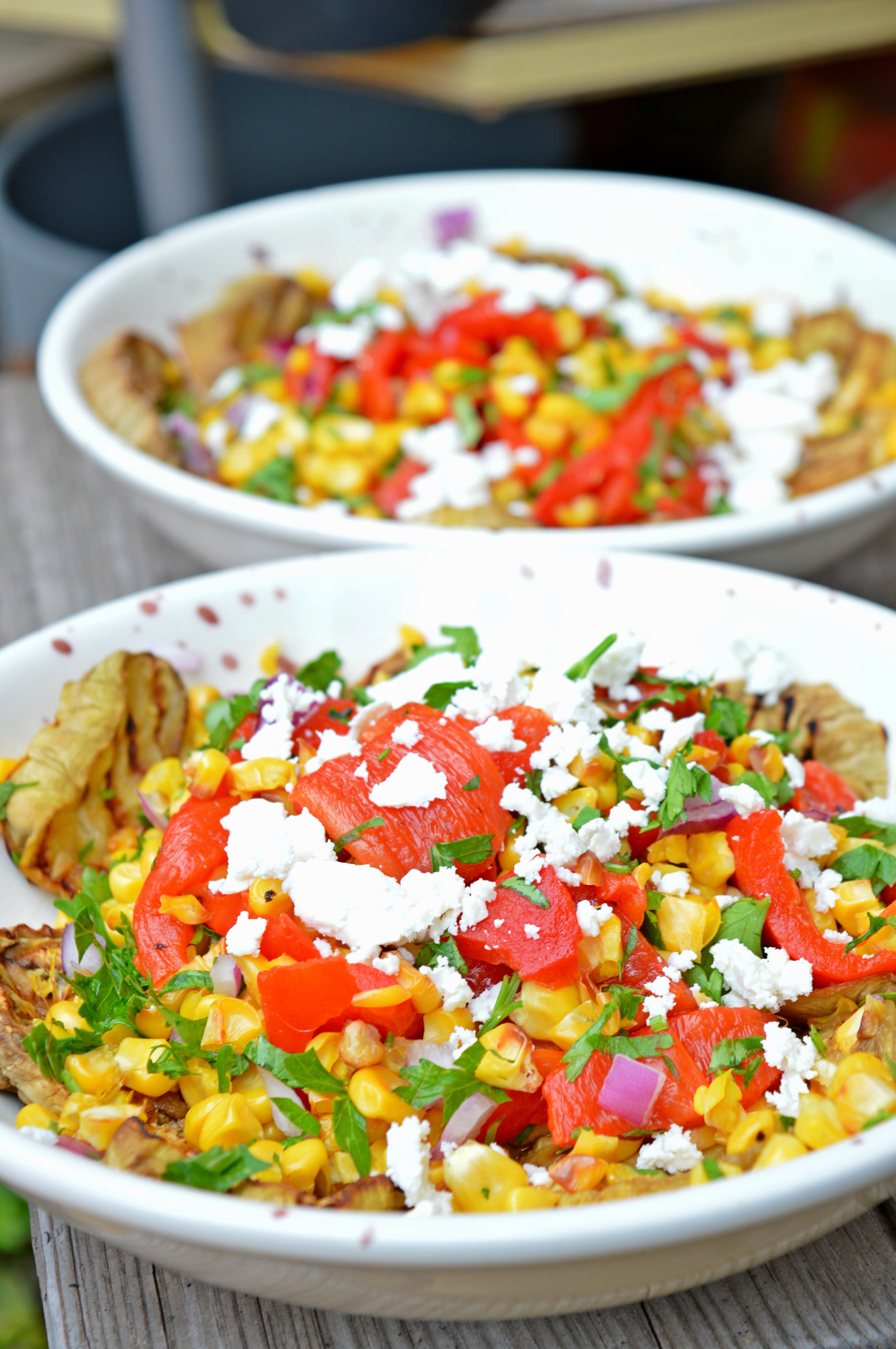 Meatless Monday: Grilled Eggplant & Corn Salad
