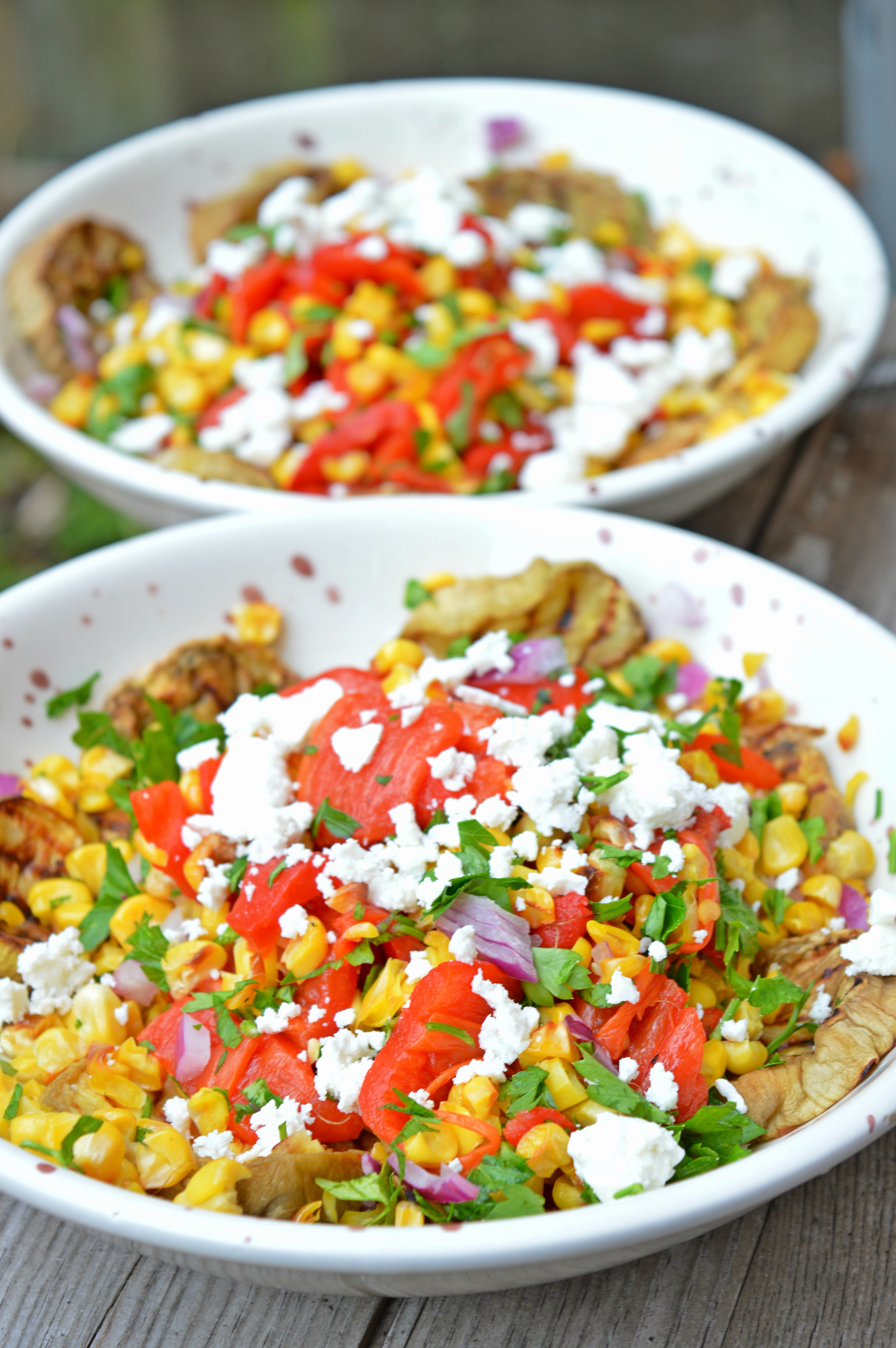 Meatless Monday: Grilled Eggplant & Corn Salad