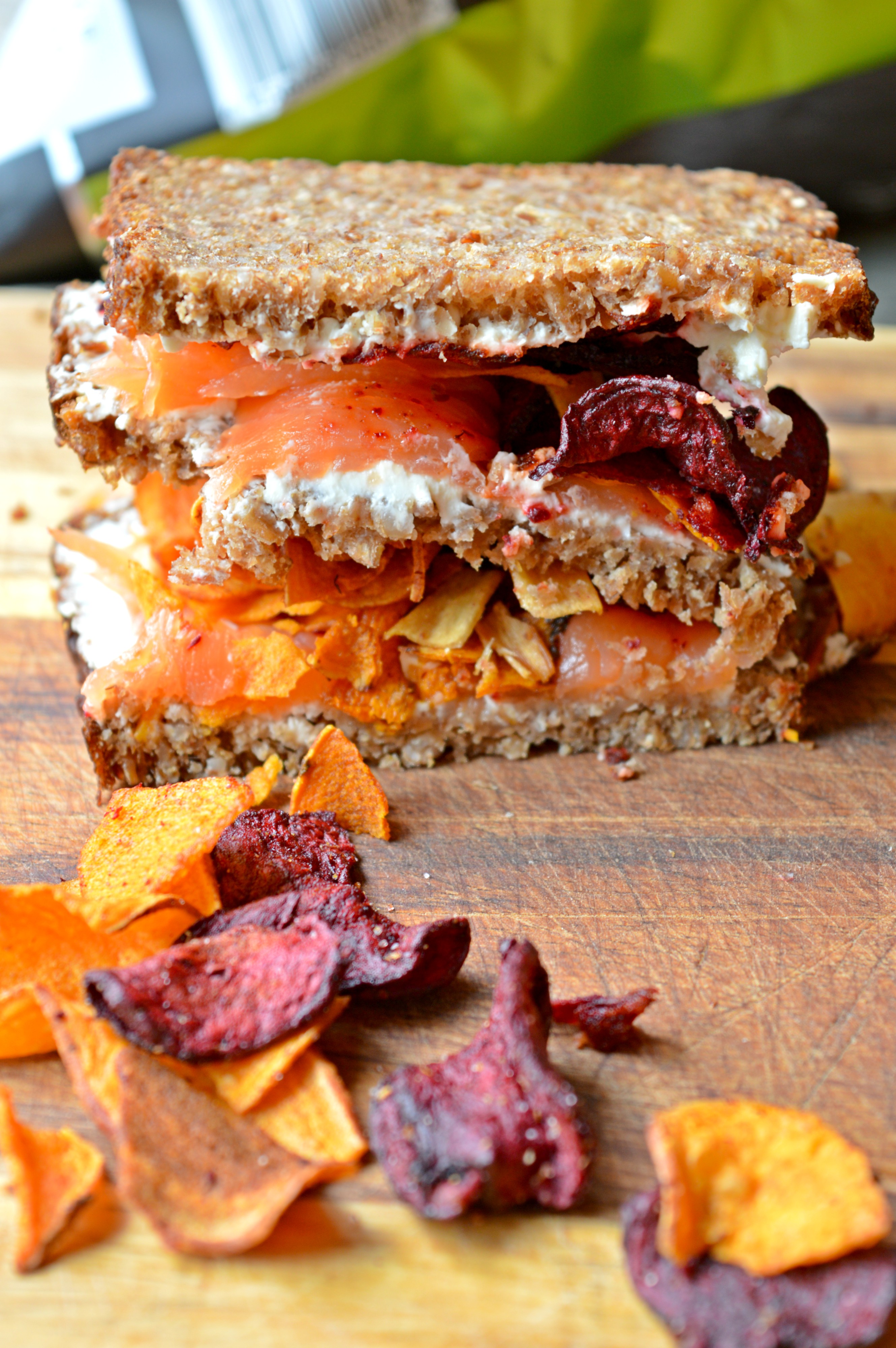Smoked Salmon & Vegetable Crisps Sandwich