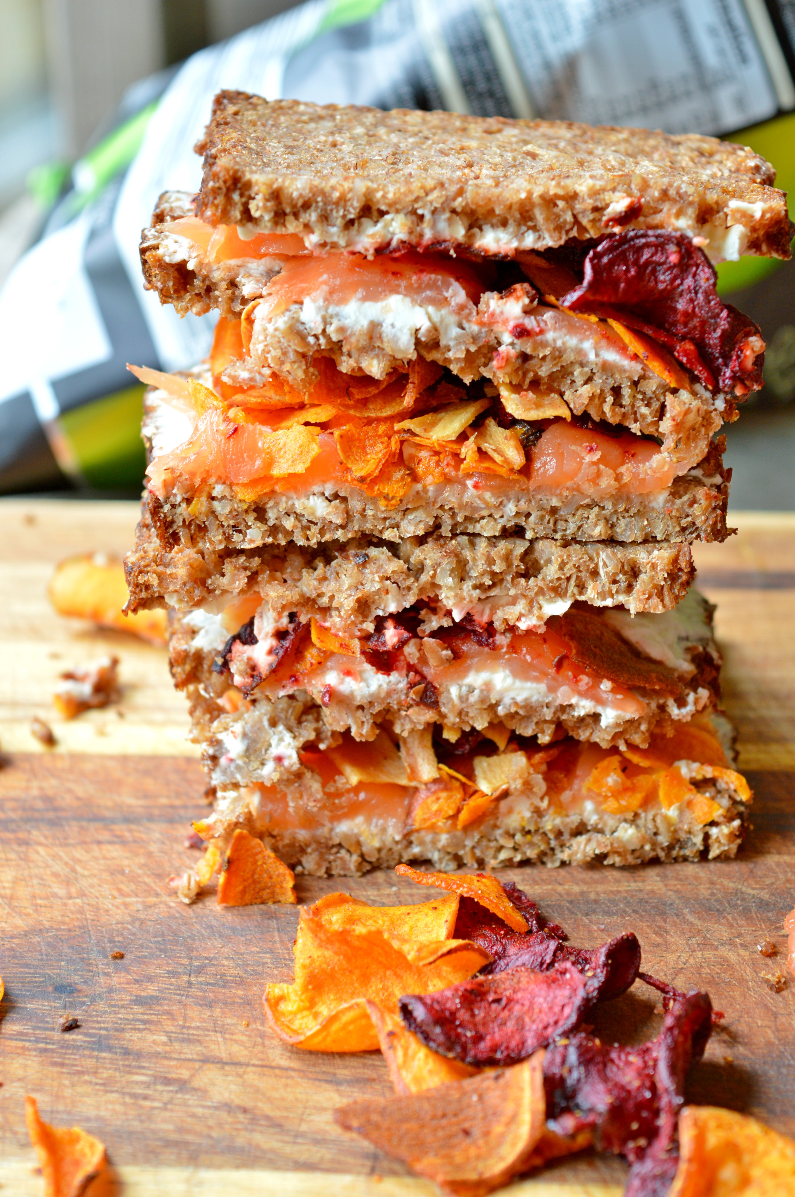 Smoked Salmon & Vegetable Crisps Sandwich