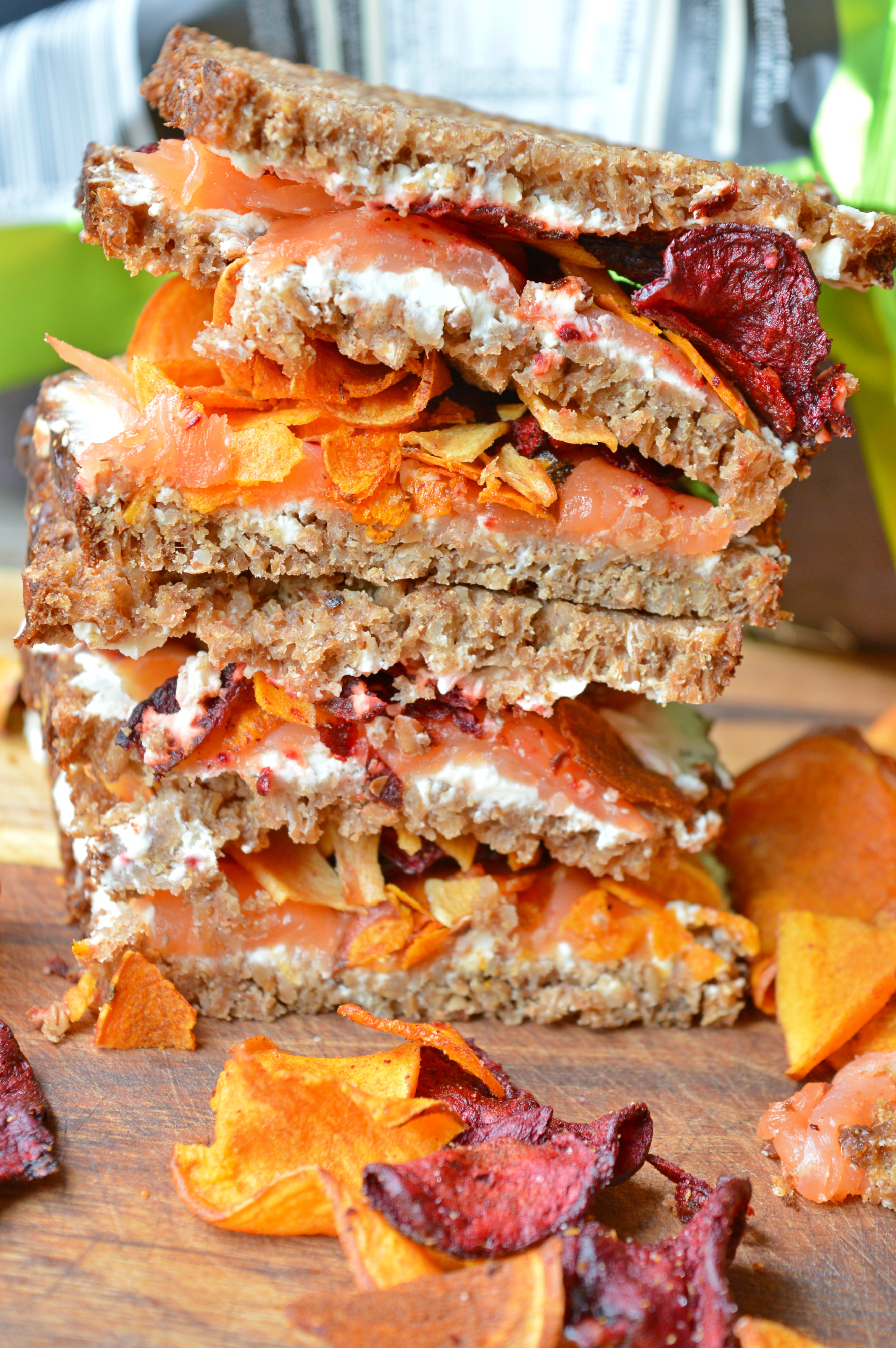 Smoked Salmon & Vegetable Crisps Sandwich