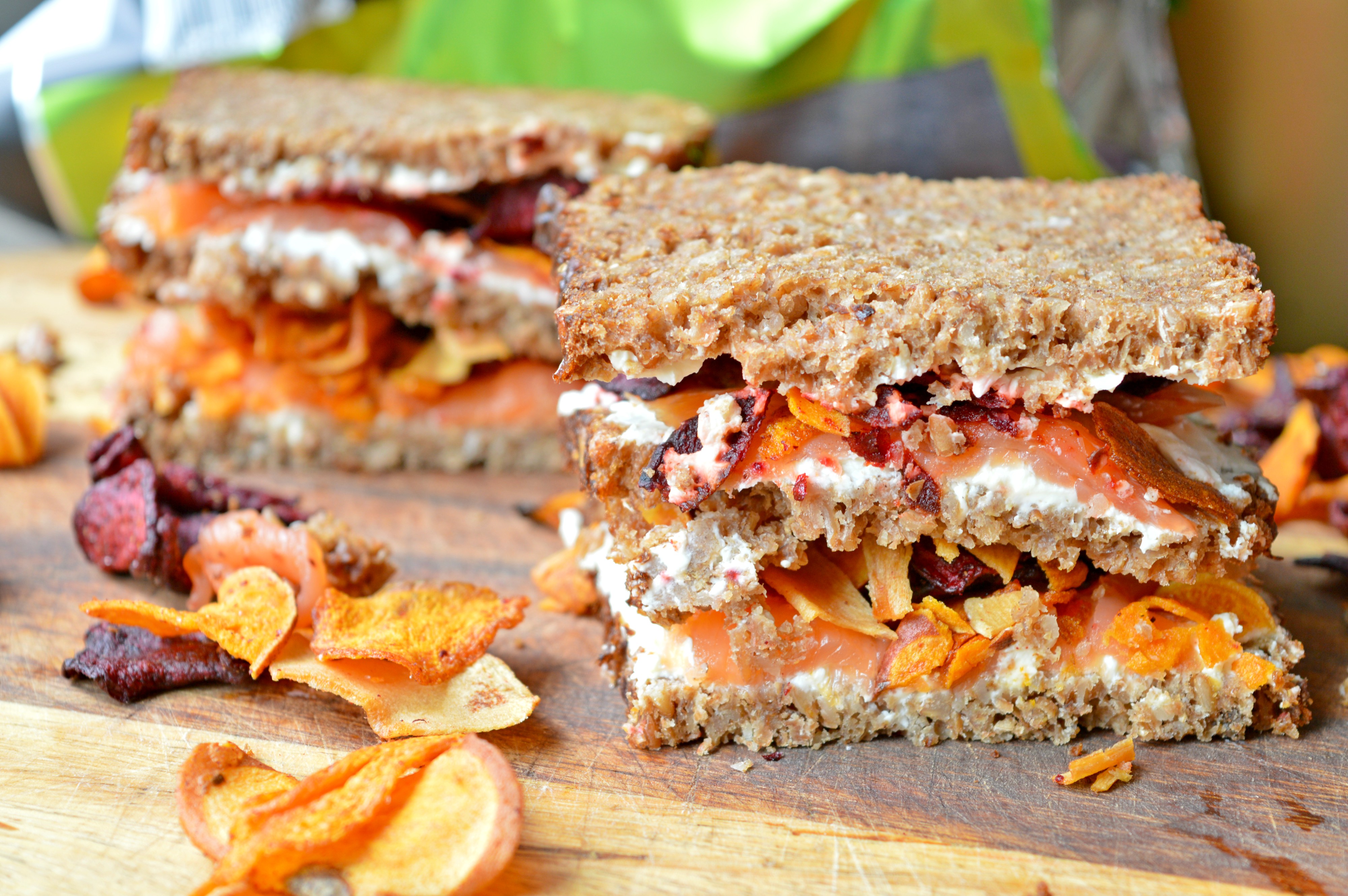 Smoked Salmon & Vegetable Crisps Sandwich