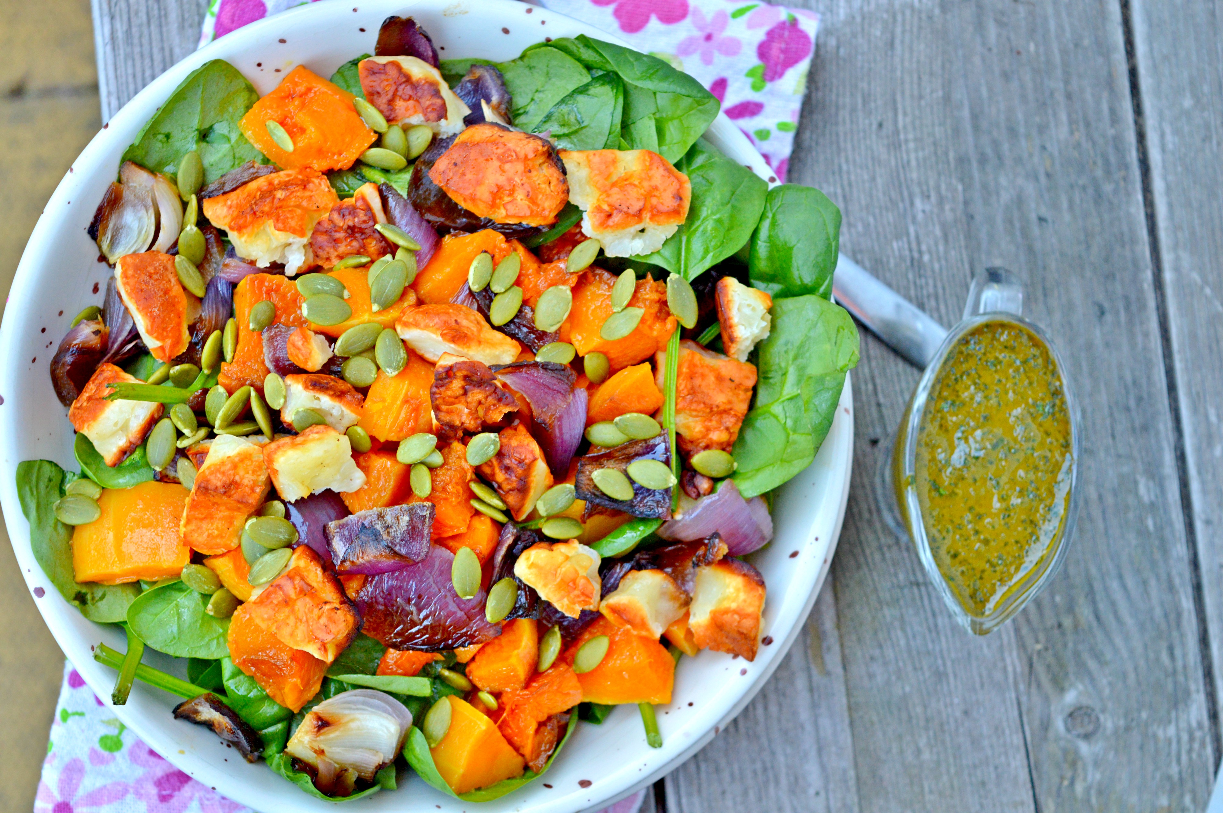 Super Pumpkin & Halloumi Salad