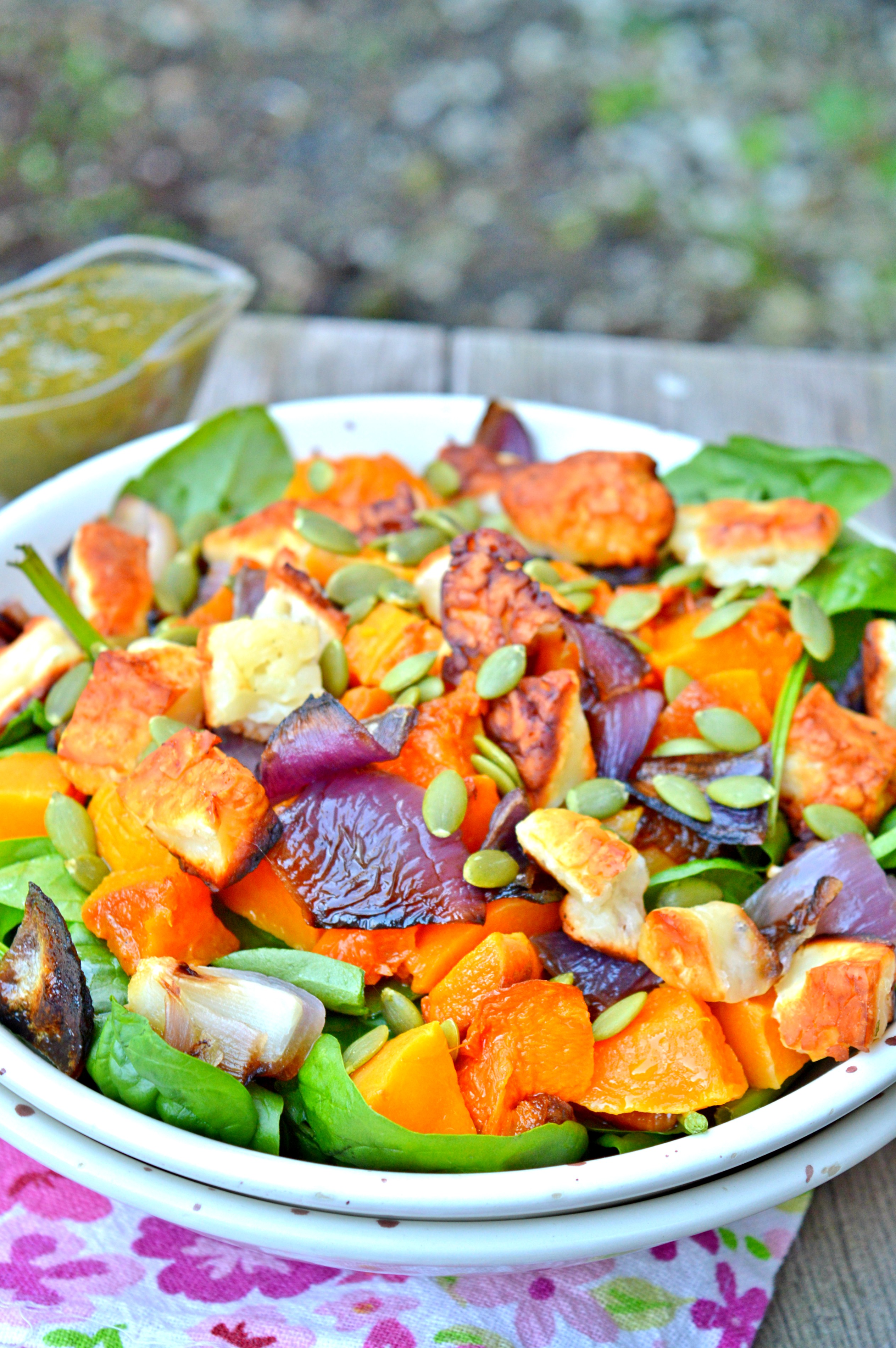 Super Pumpkin & Halloumi Salad