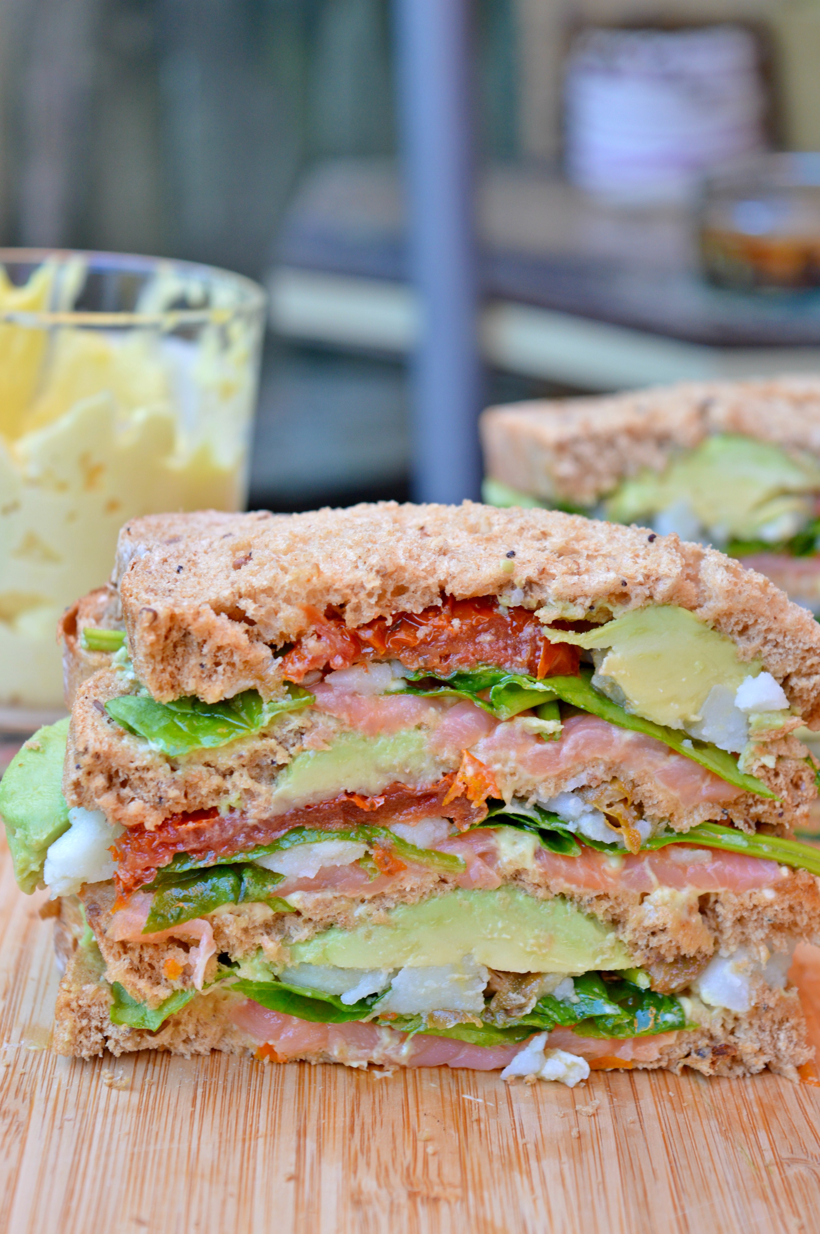 Smoked Salmon & Sun-dried Tomato Monster Sandwich