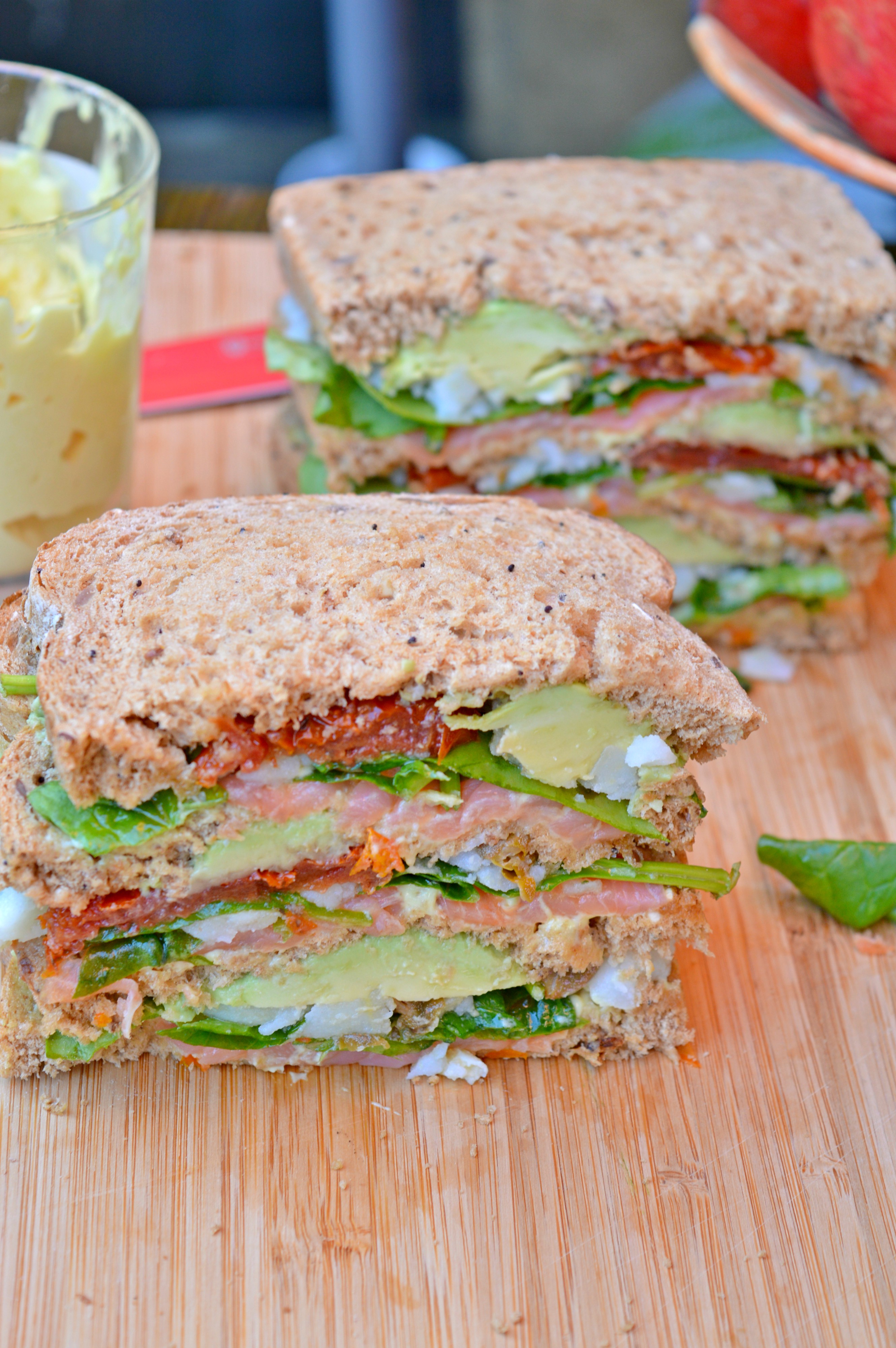 Smoked Salmon & Sun-dried Tomato Monster Sandwich