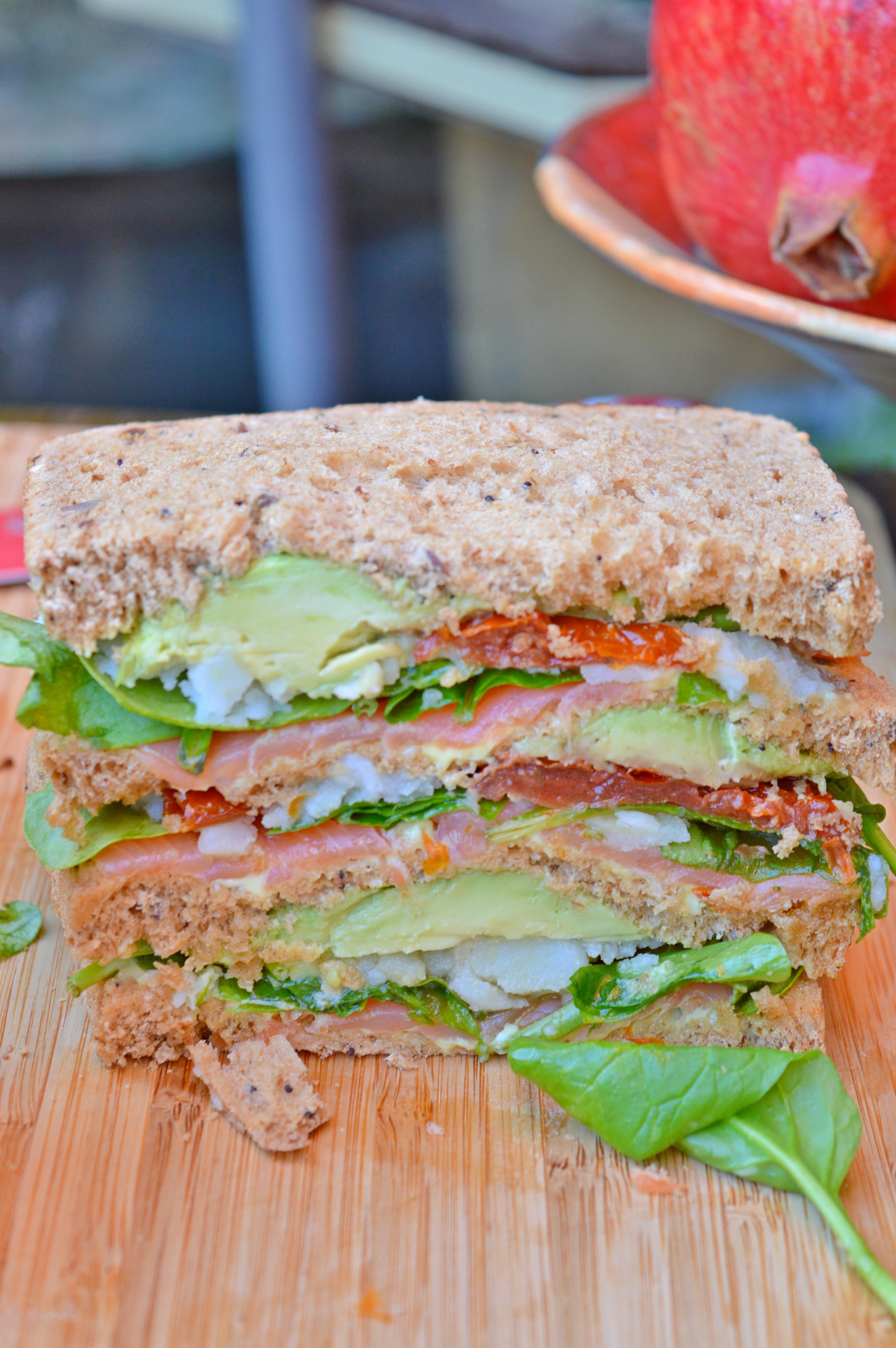 Smoked Salmon & Sun-dried Tomato Monster Sandwich