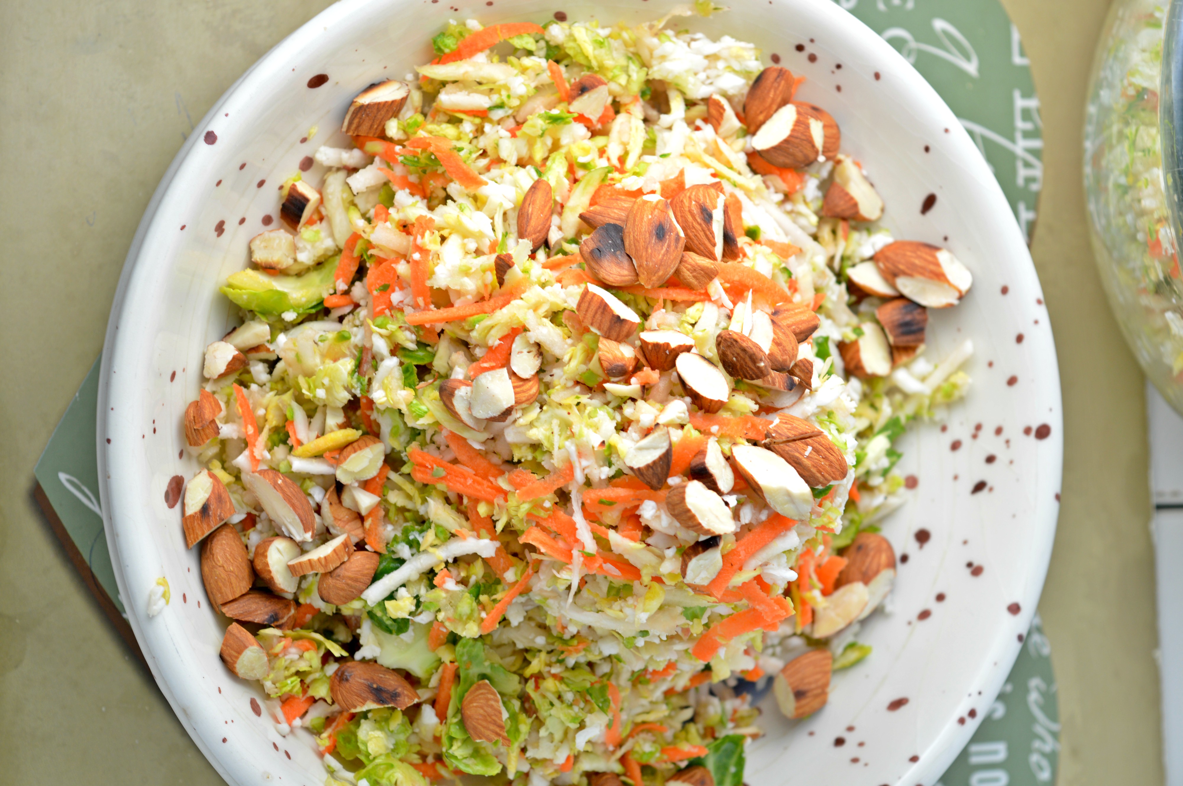 Brussels Sprout & Roasted Almonds Salad