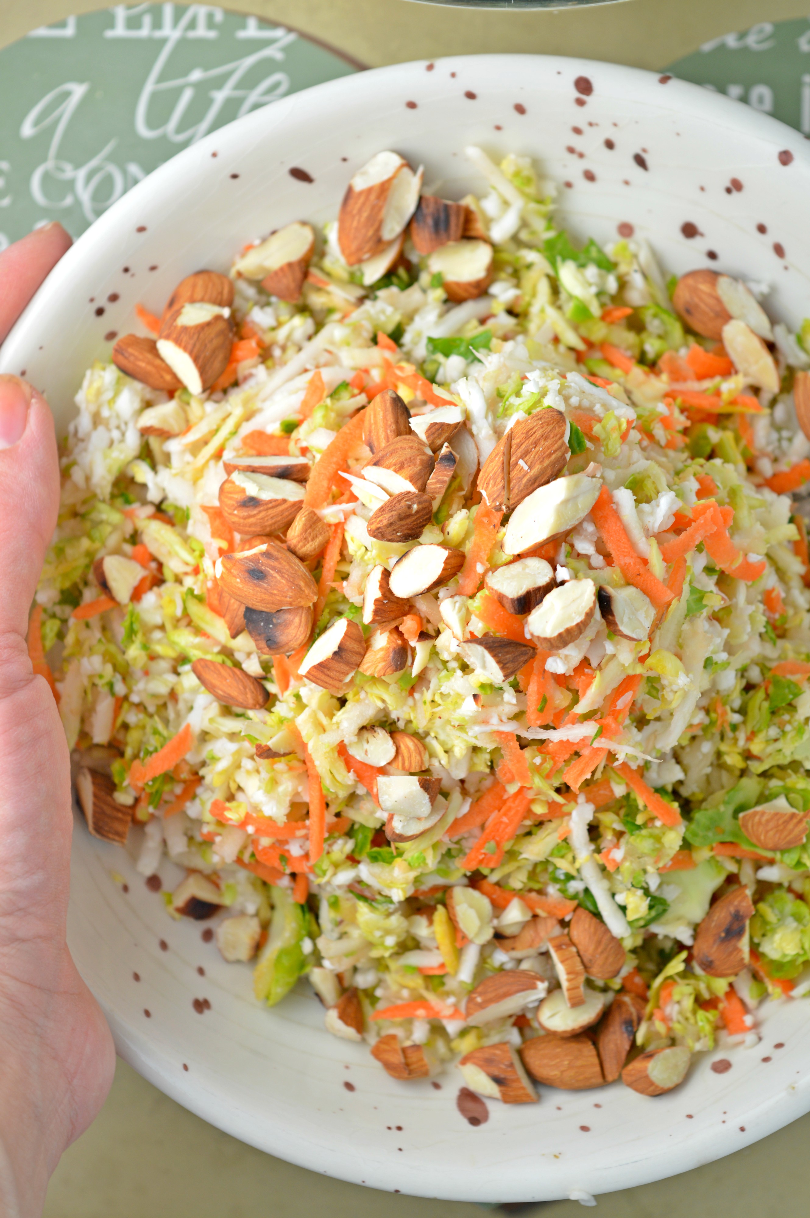 Brussel Sprout & Roasted Almond Salad
