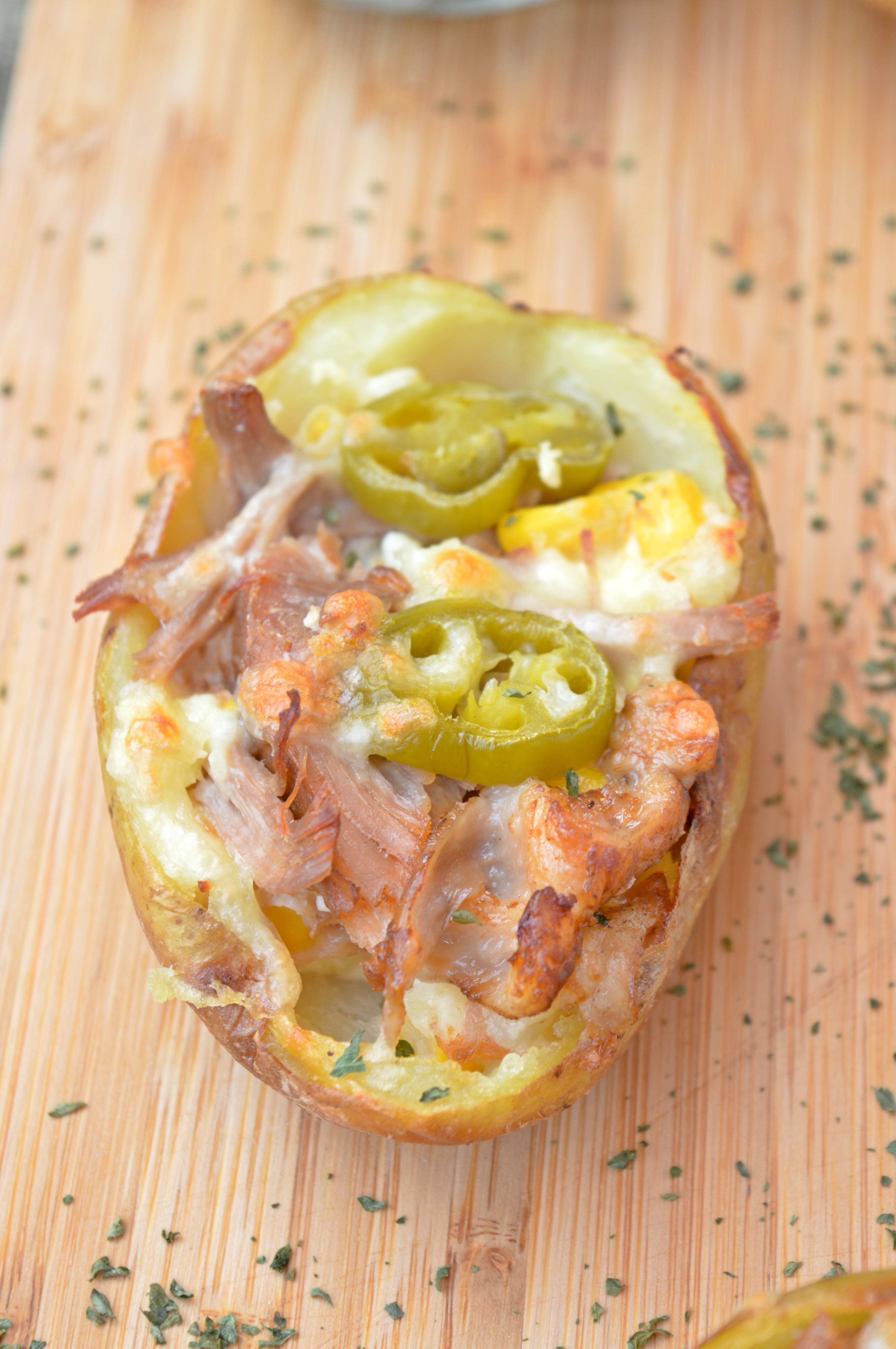Pulled Pork Potato Skins