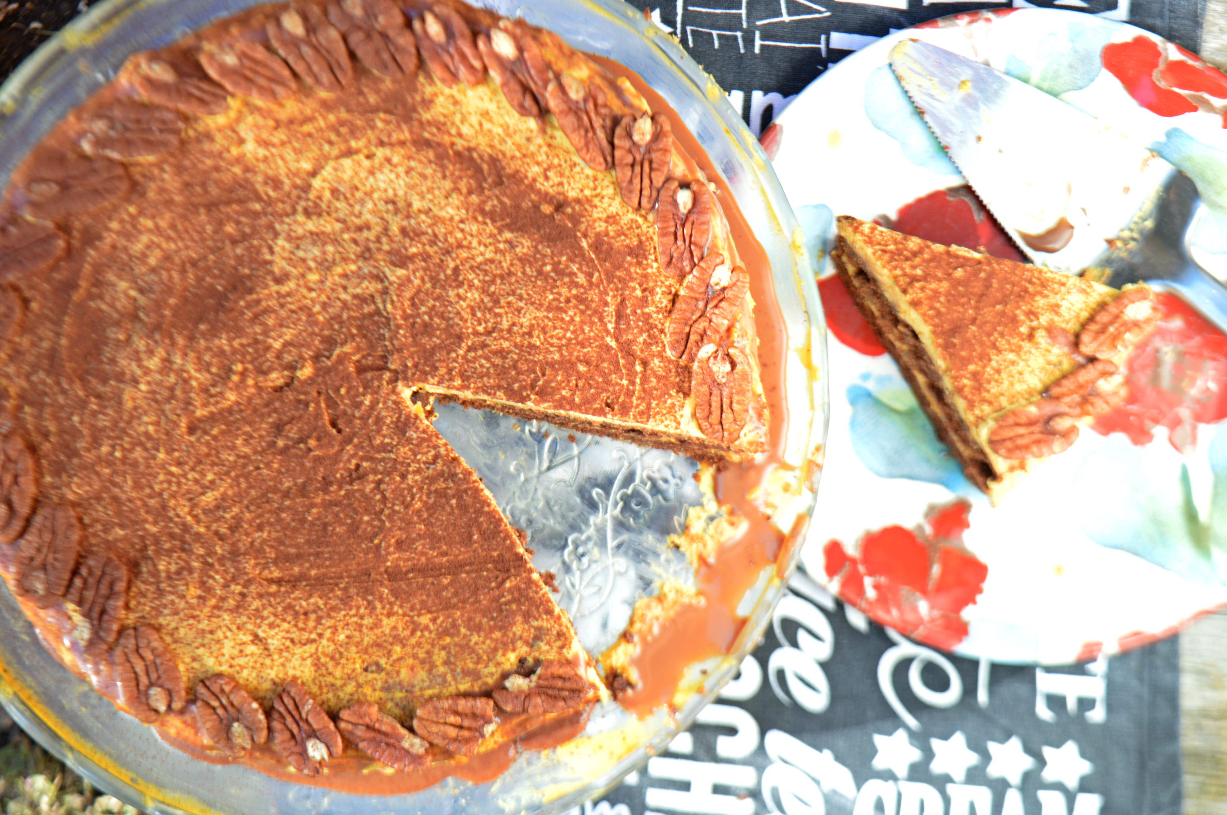 Pumpkin Chocolate Cake with Pecans
