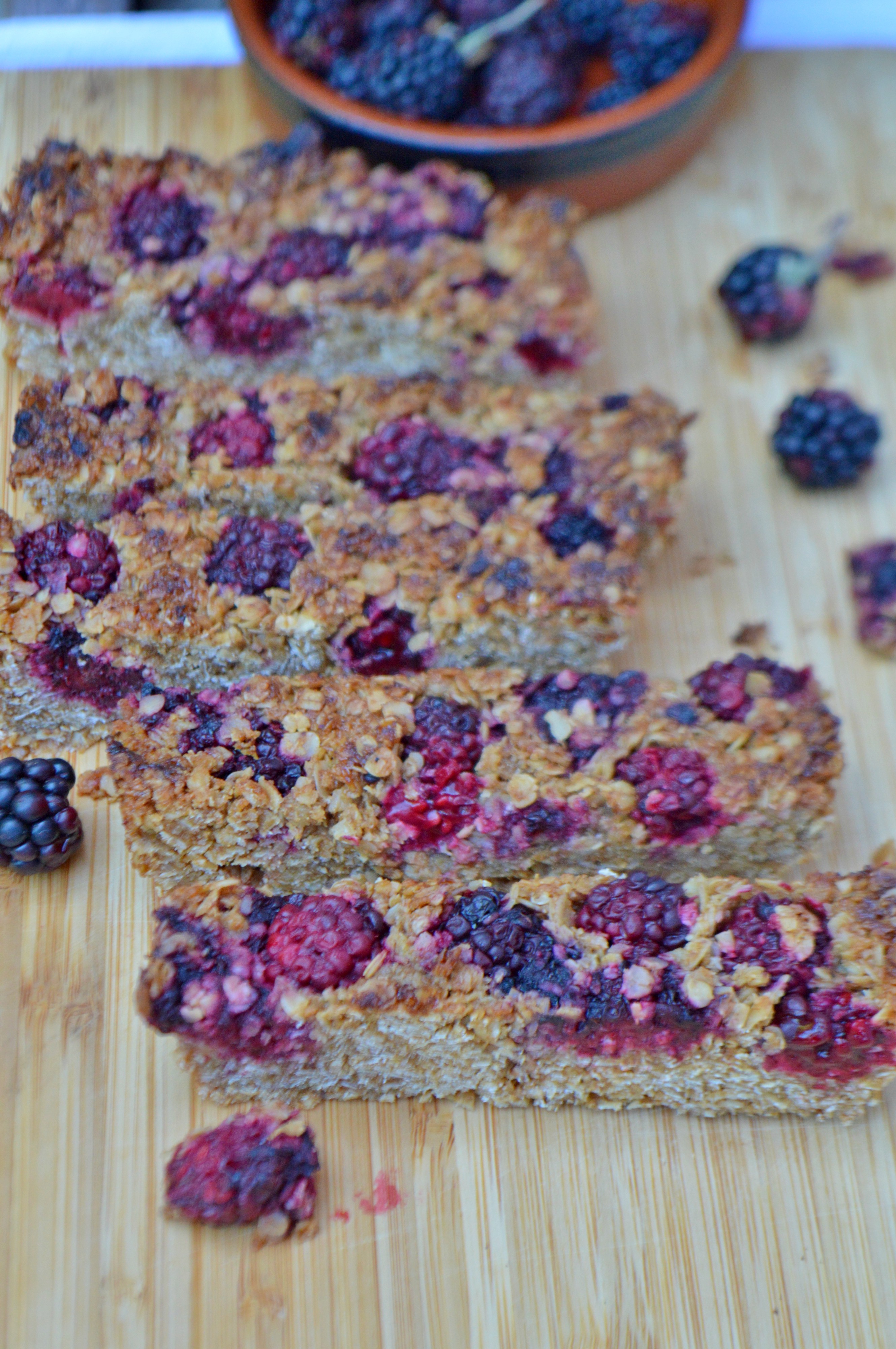 Blackberry Coconut Oat Bars