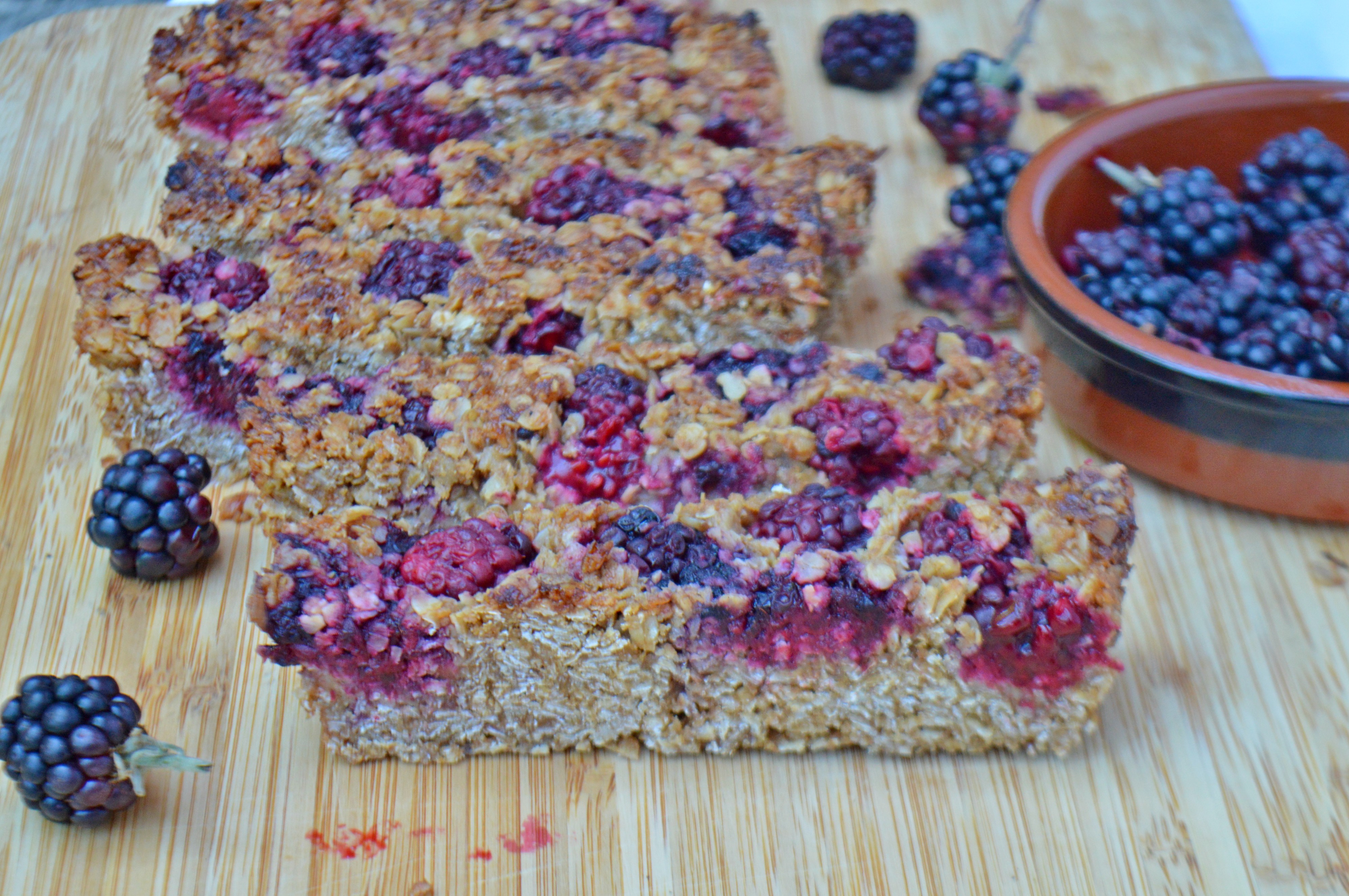 Blackberry Coconut Oat Bars