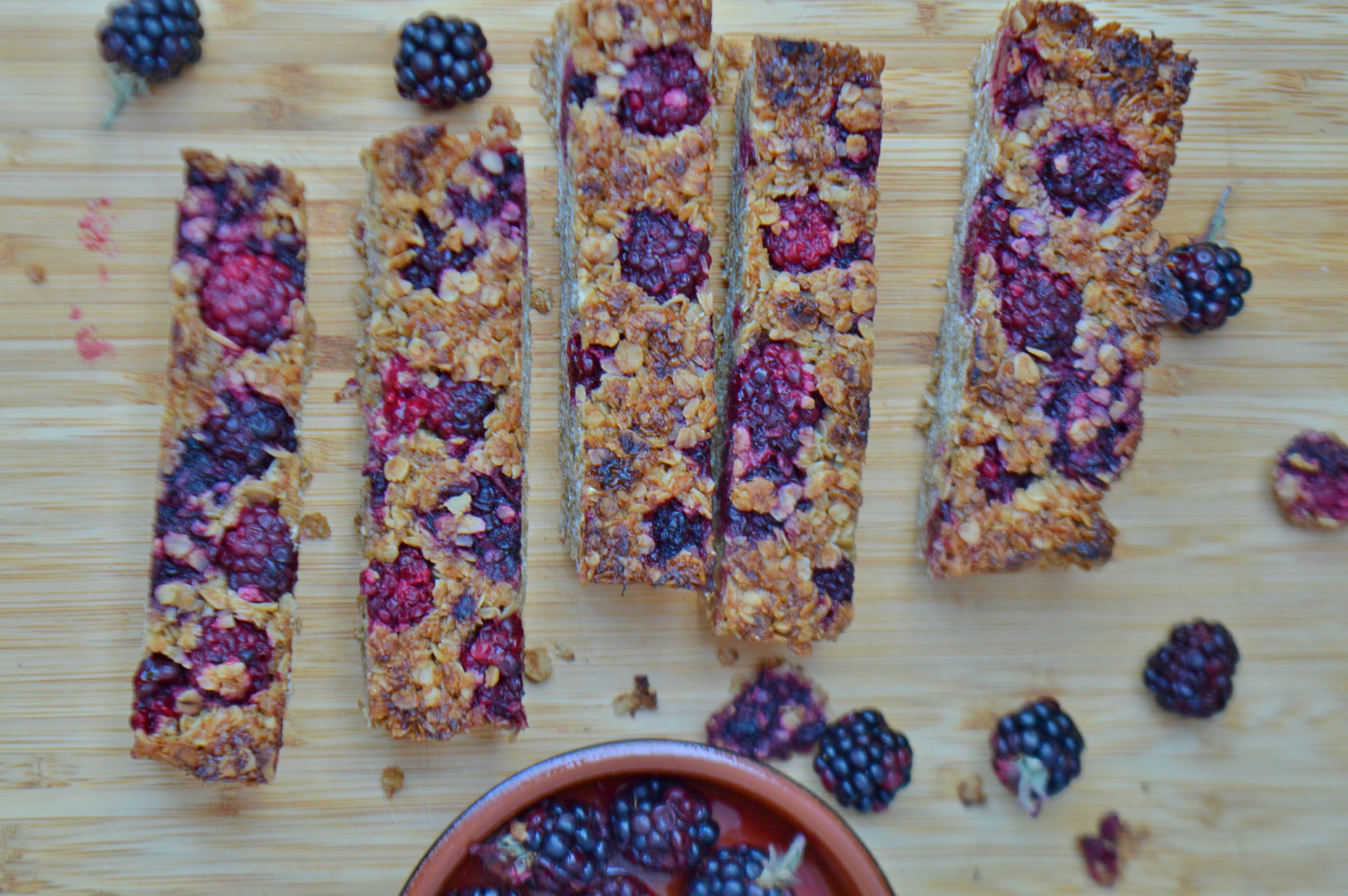 Blackberry Coconut Oat Bars