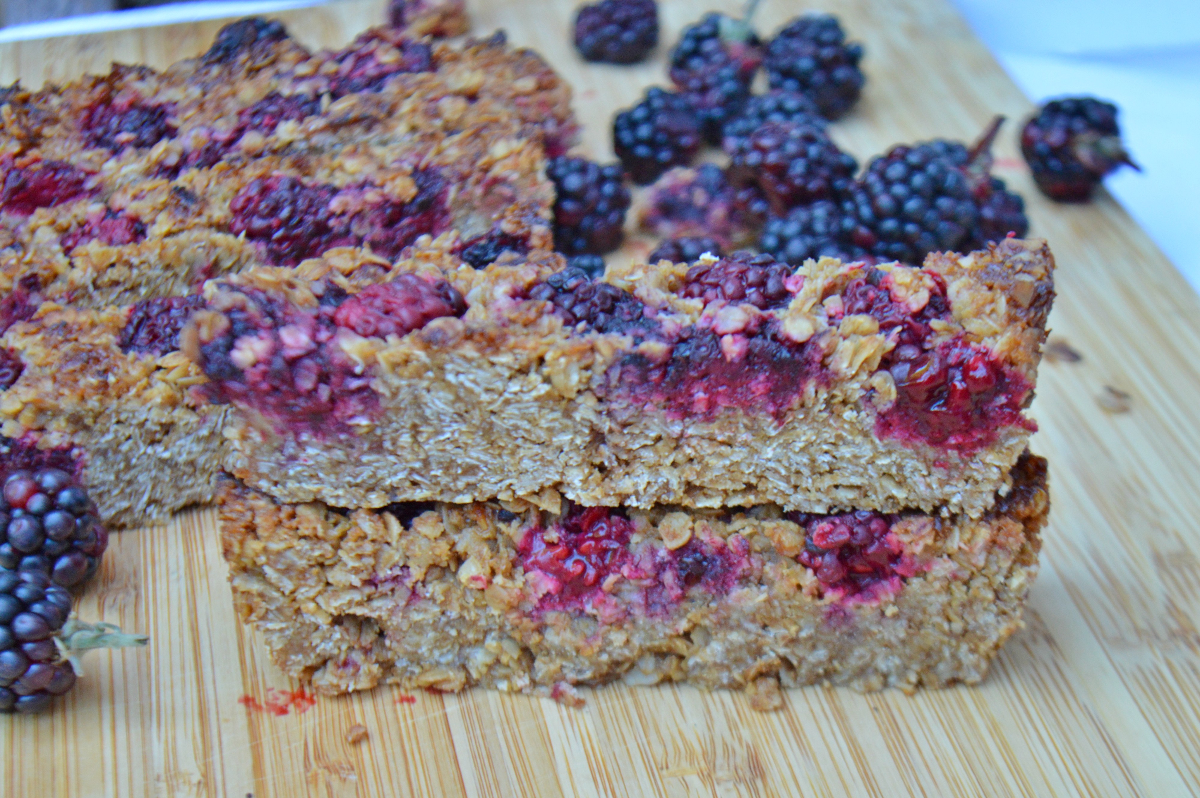 Blackberry Coconut Oat Bars