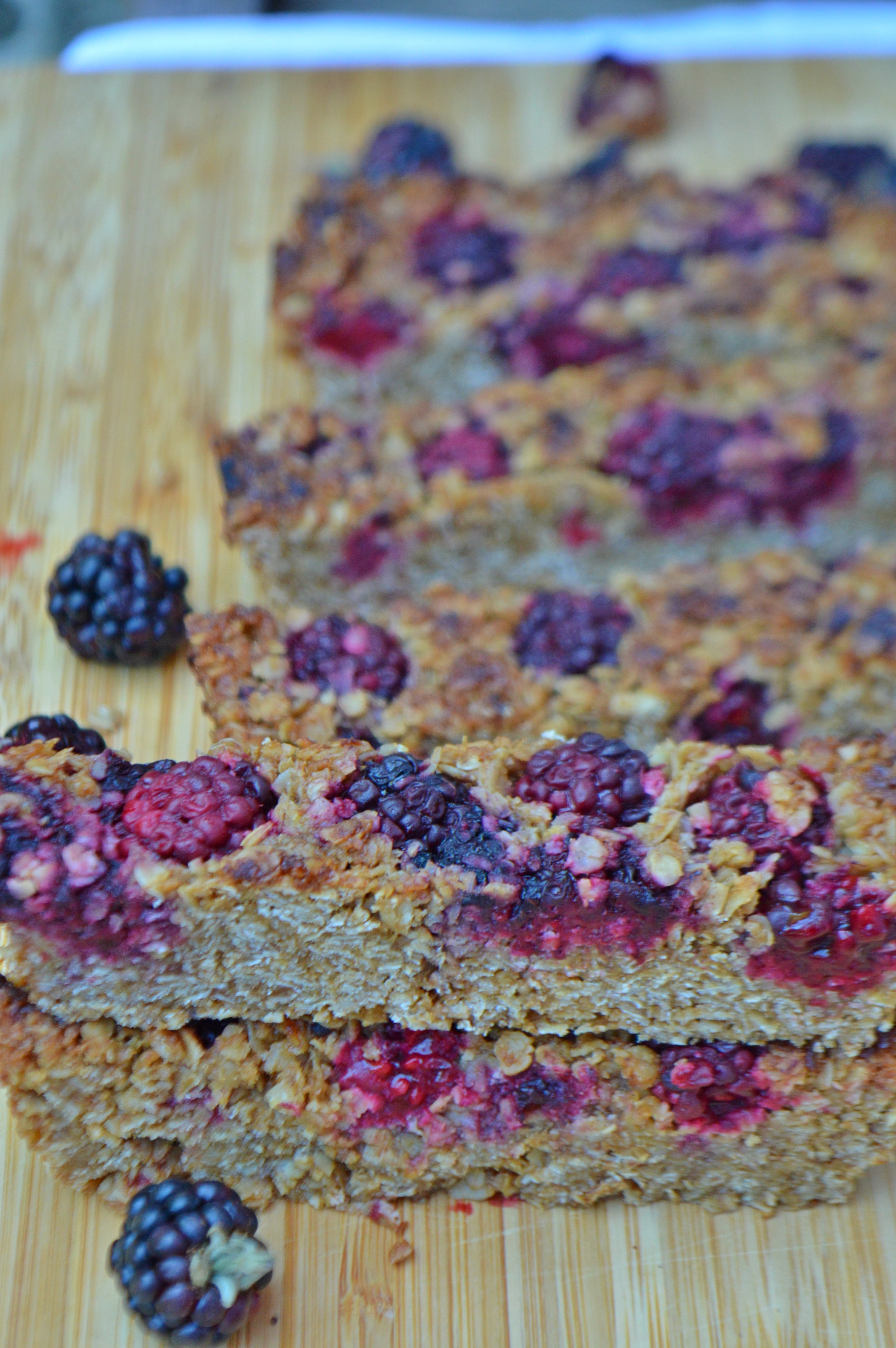 Blackberry Coconut Oat Bars