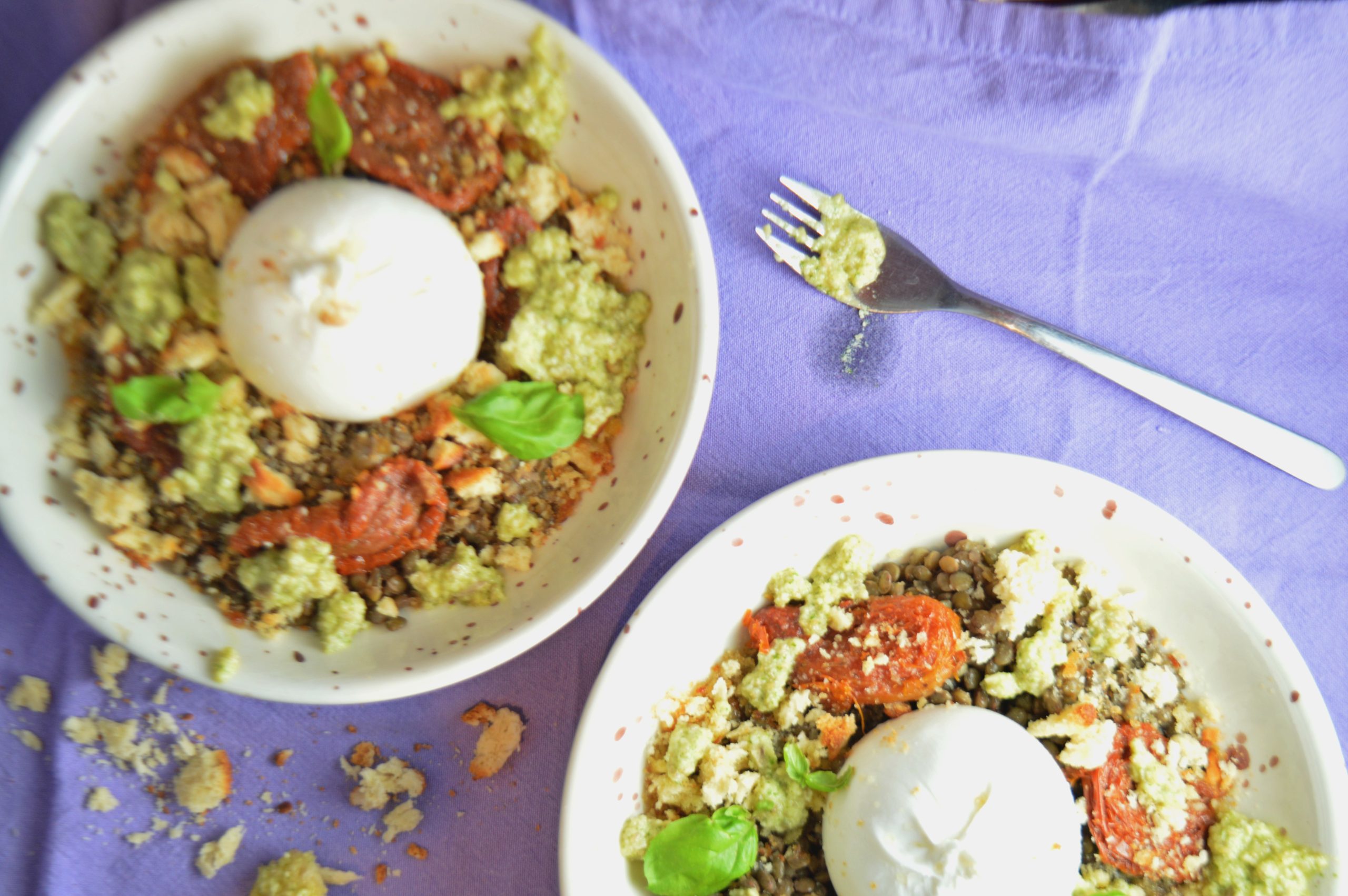 Burrata Lentil Salad
