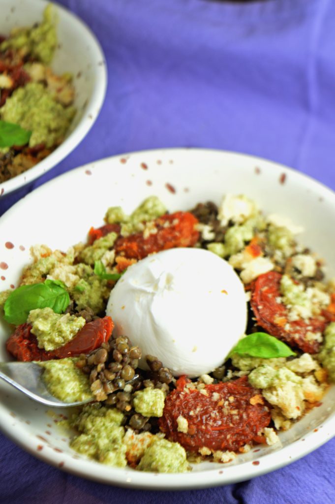 Burrata Lentil Salad