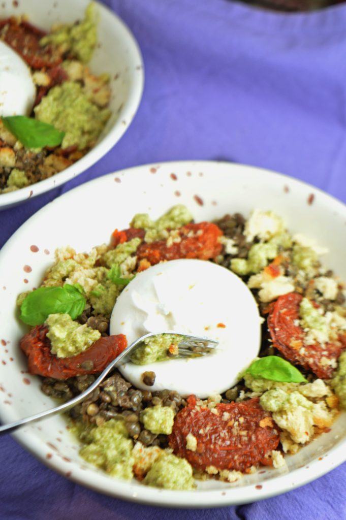 Burrata Lentil Salad