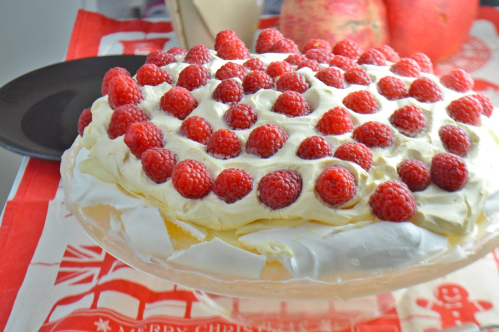 Raspberry White Chocolate Pavlova