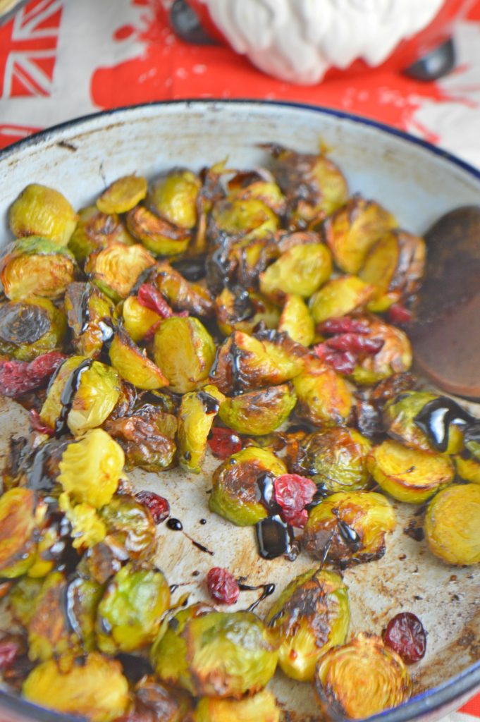 Roasted Brussels Sprouts with Cranberries