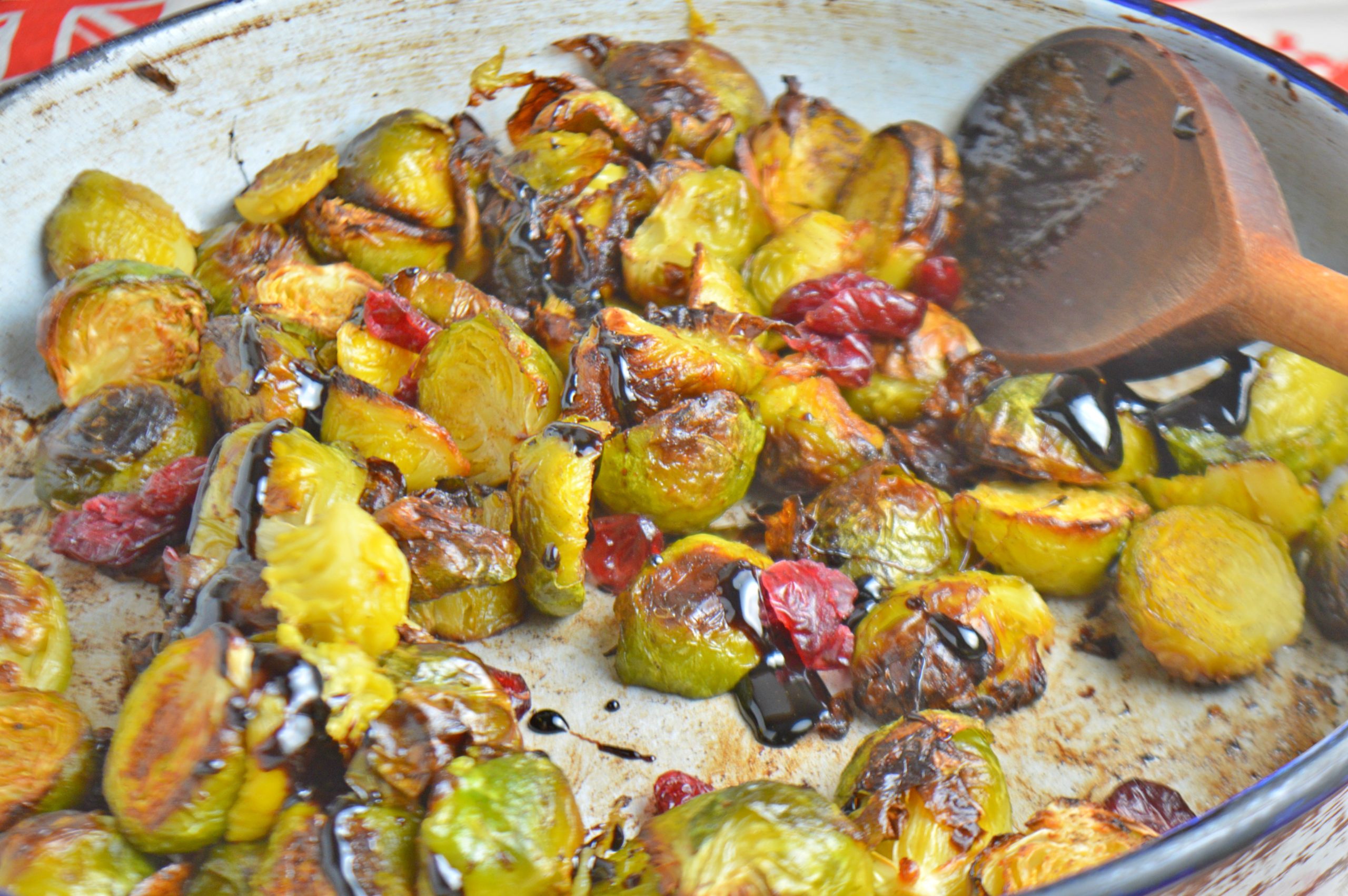 Roasted Brussels Sprouts with Cranberries