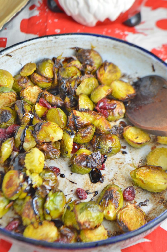 Roasted Brussels Sprouts with Cranberries