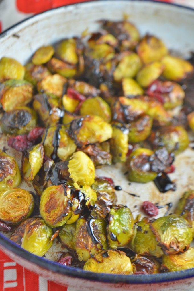 Roasted Brussels Sprouts with Cranberries