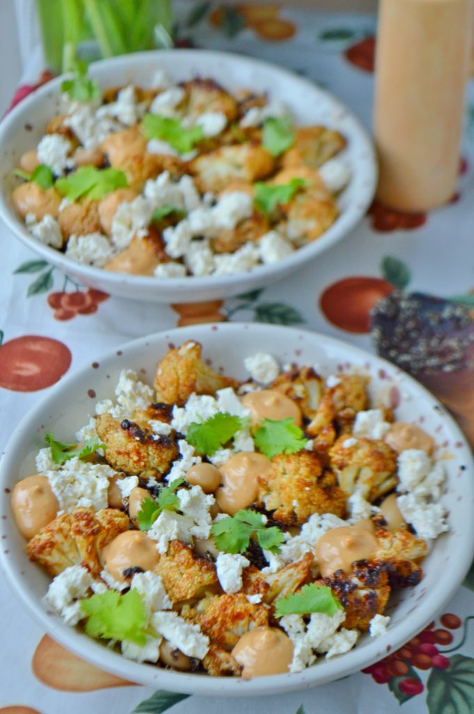 Spicy Roasted Cauliflower Salad
