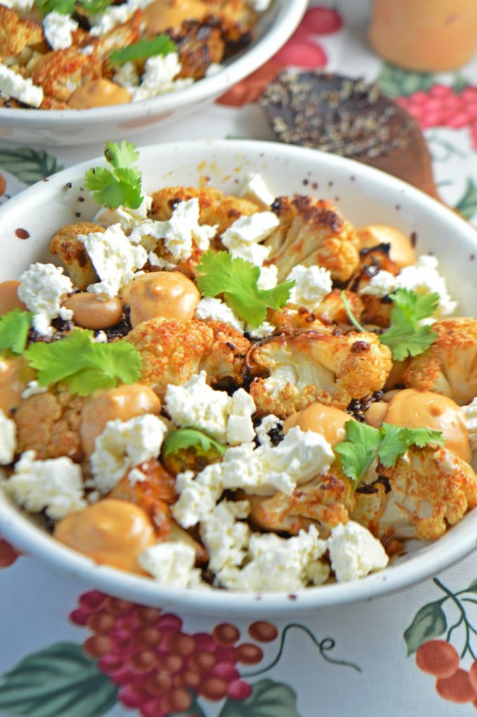 Spicy Roasted Cauliflower Salad