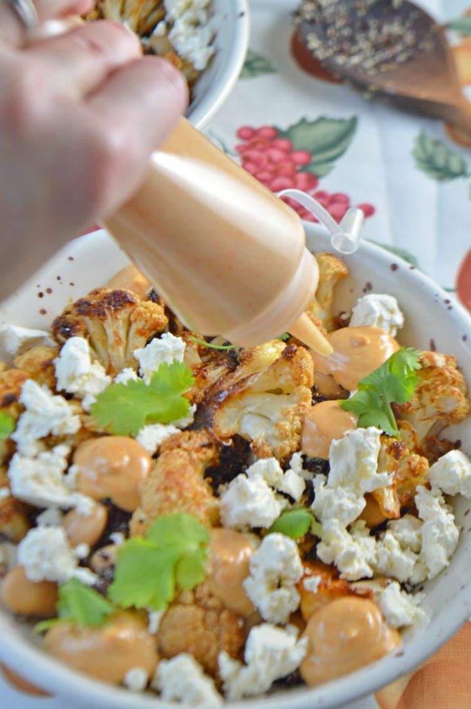 Spicy Roasted Cauliflower Salad