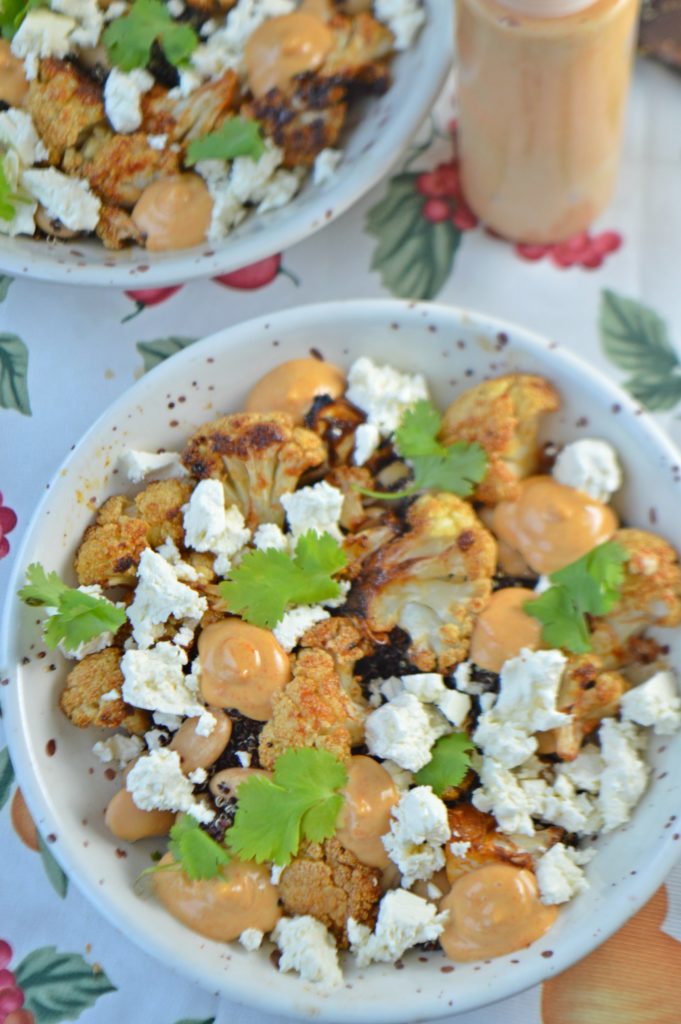 Spicy Roasted Cauliflower Salad