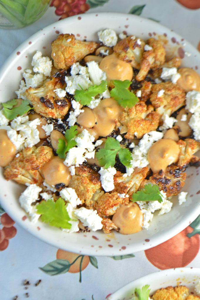 Spicy Roasted Cauliflower Salad
