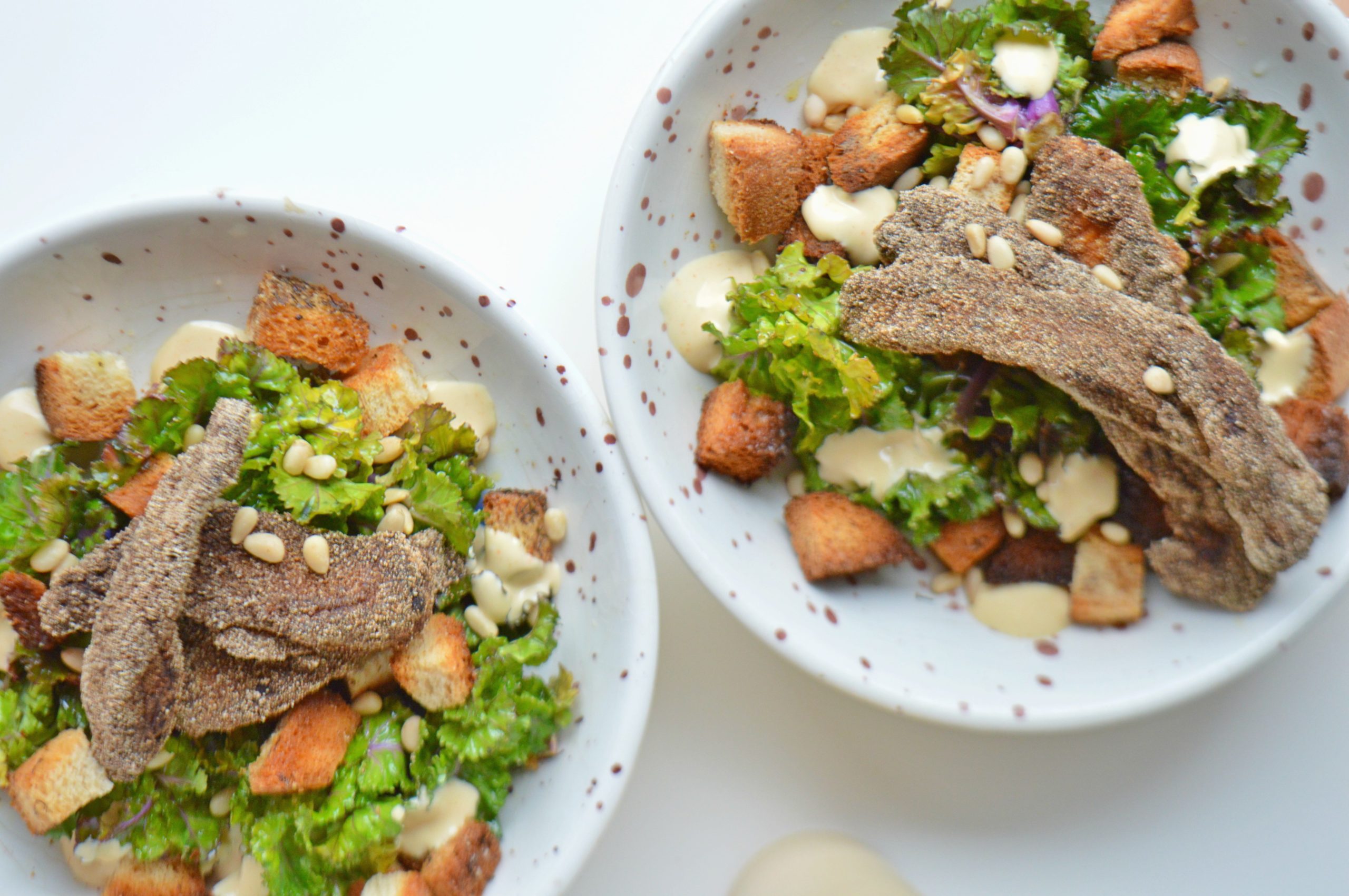 Spicy Crispy Chicken Kale Salad
