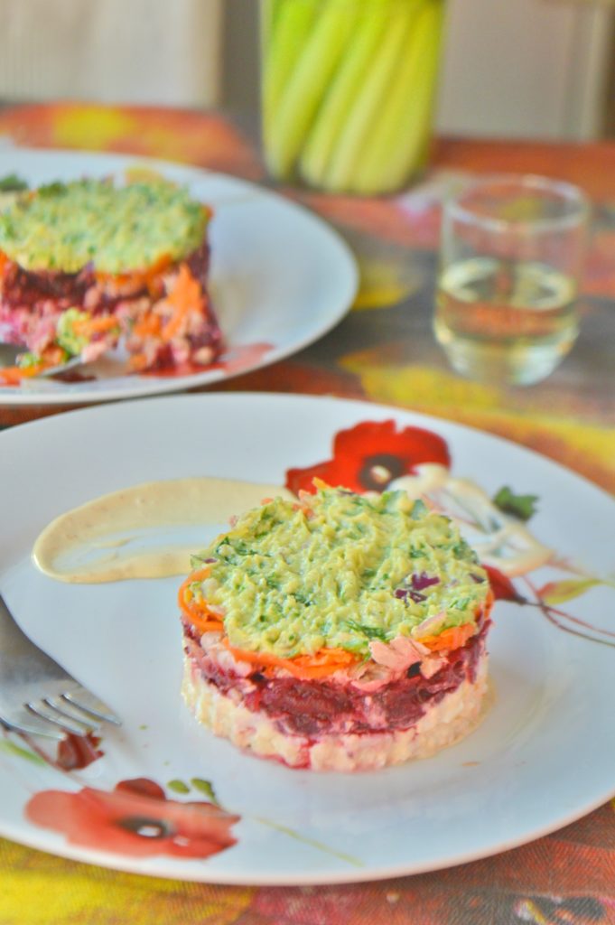 Layered Tuna & Beetroot Salad
