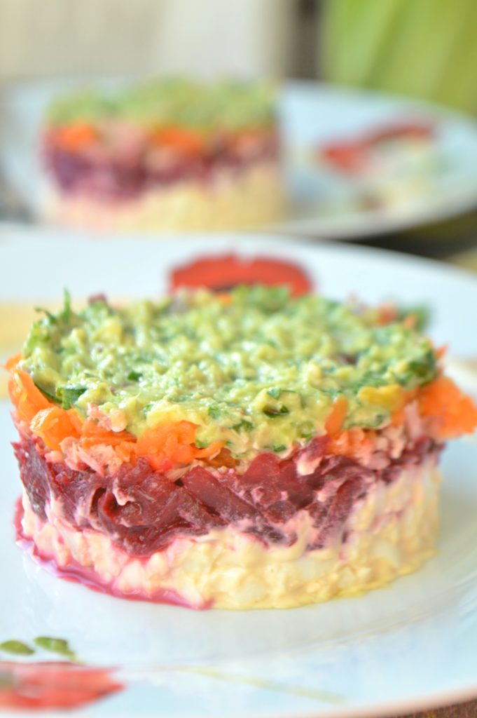 Layered Tuna & Beetroot Salad