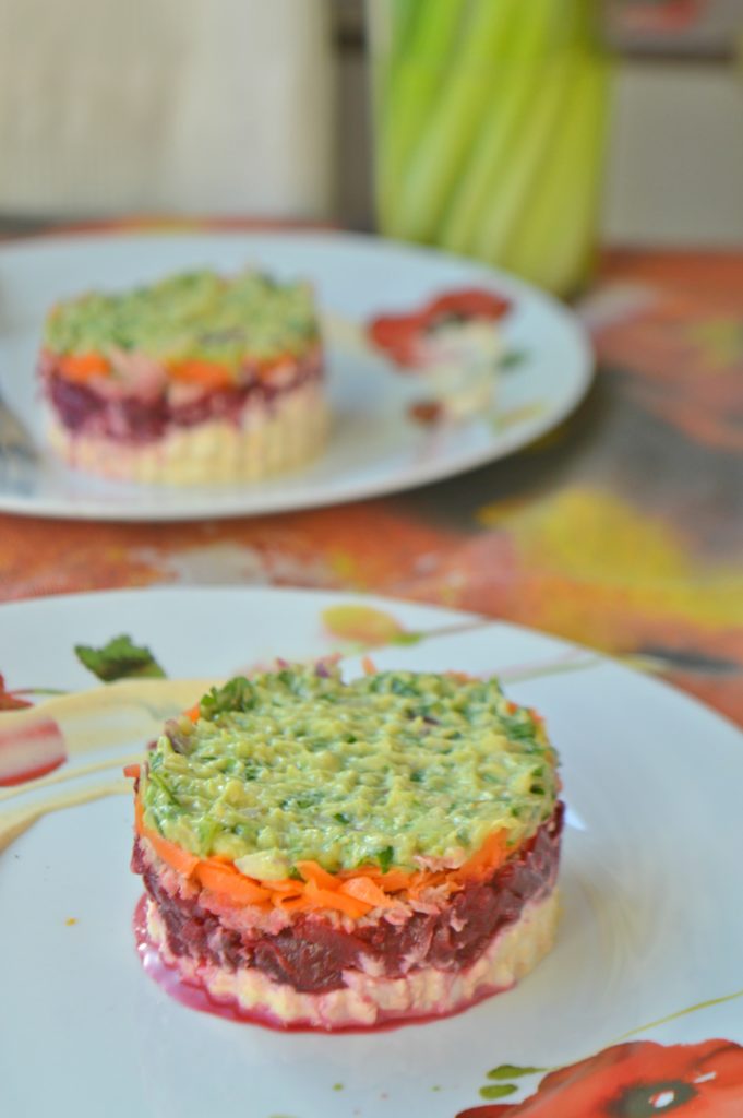 Layered Tuna & Beetroot Salad