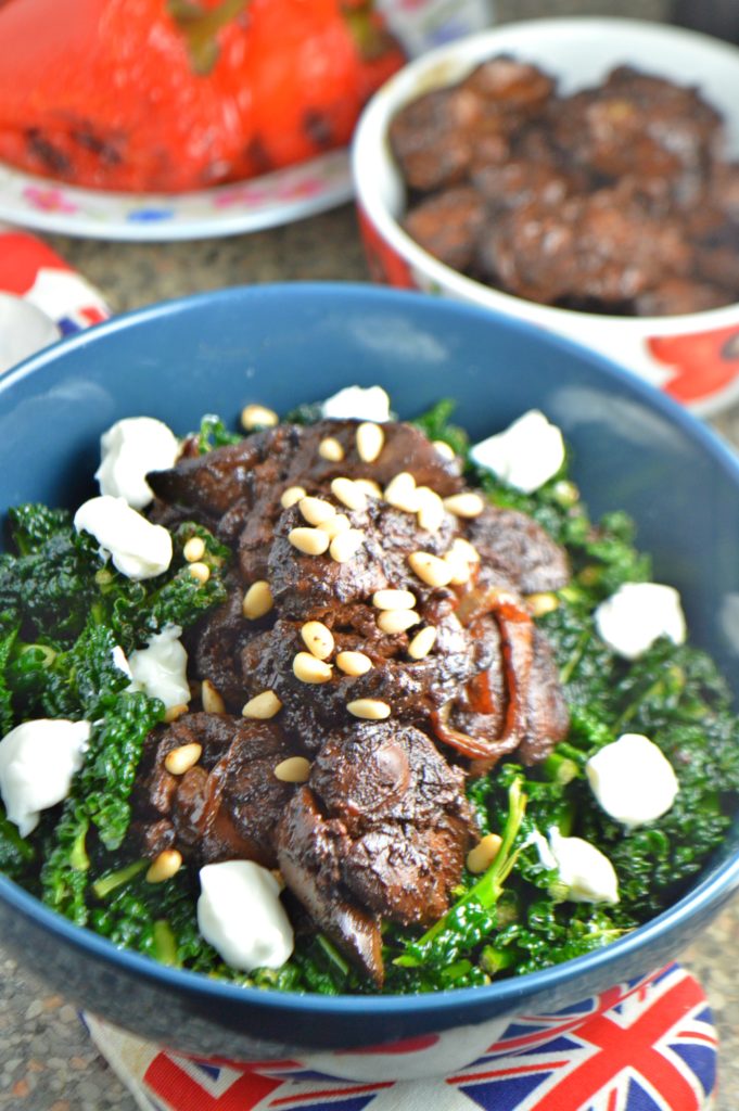 Spicy Chicken Liver Kale Salad