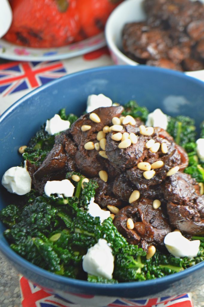 Spicy Chicken Liver Kale Salad