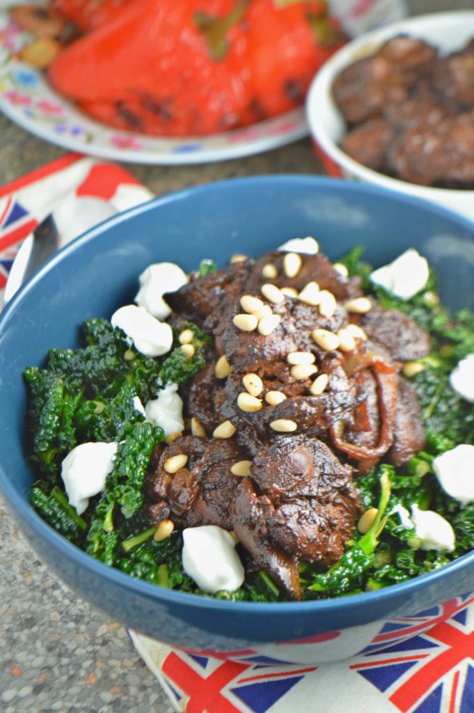 Spicy Chicken Liver Kale Salad