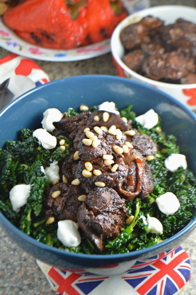 Spicy Chicken Liver Kale Salad