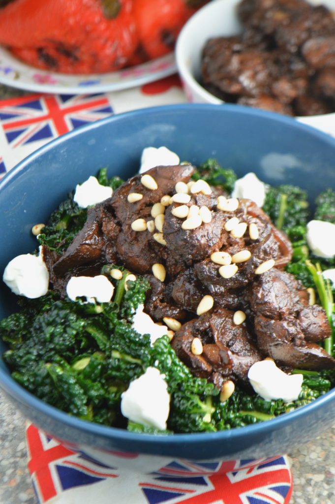 Spicy Chicken Liver Kale Salad