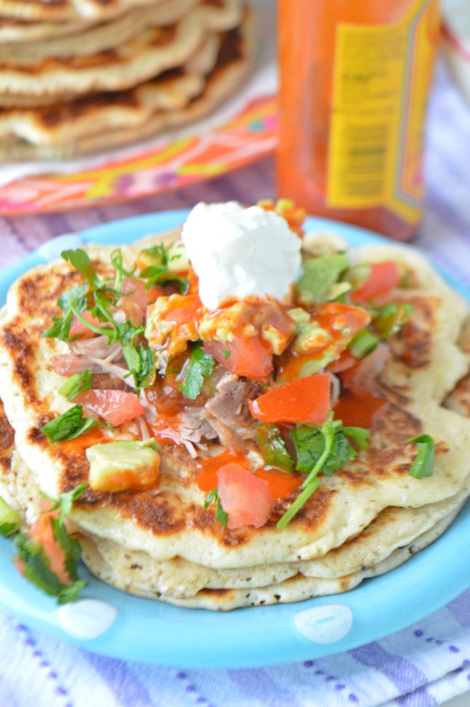 Mexican Style Carnitas Pancakes