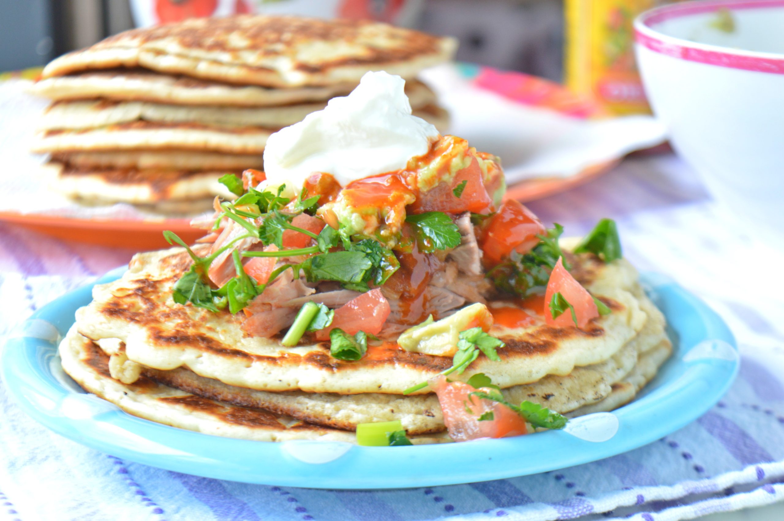 Mexican Style Carnitas Pancakes