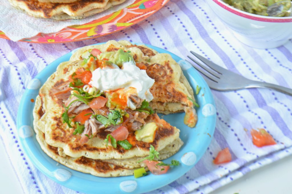 Mexican Style Carnitas Pancakes