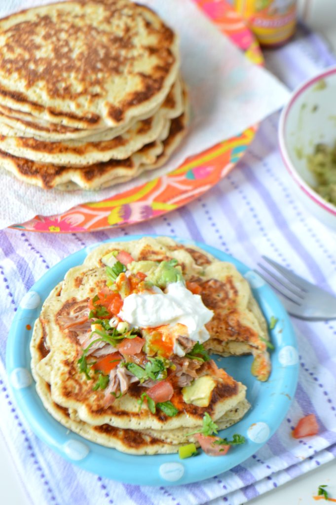 Mexican Style Carnitas Pancakes